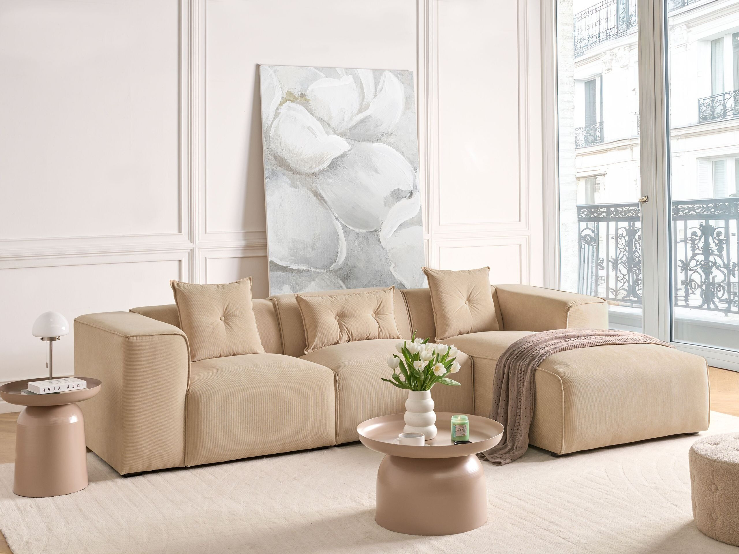 Minkštas kampas Berwyn 3121 (Smėlinė)