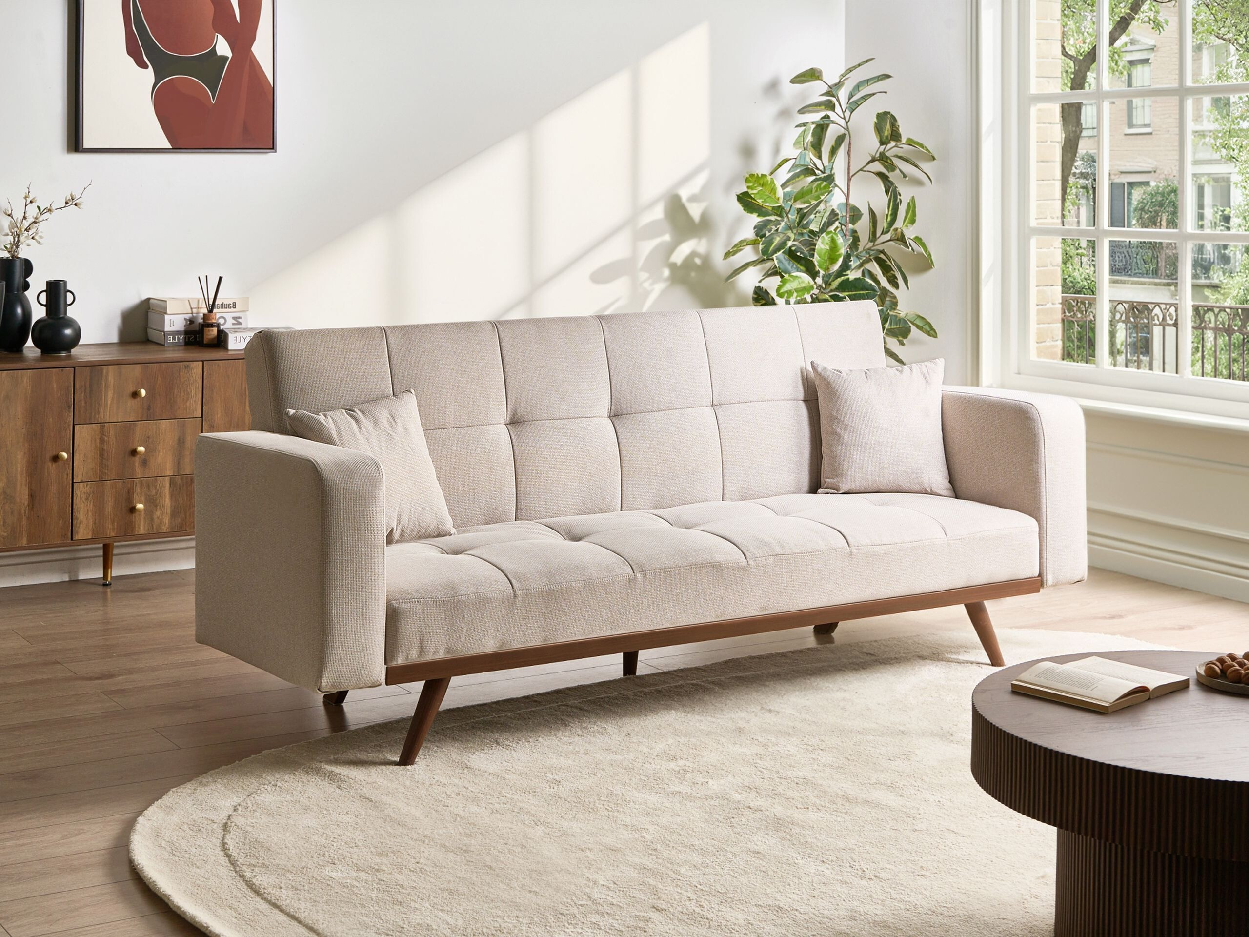 Sofa lova Berwyn 3123 (Šviesi smėlinė)