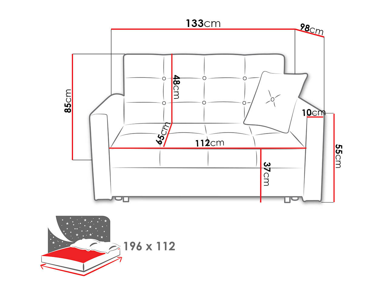 Sofa lova Seruna II (Nazar 225.01)