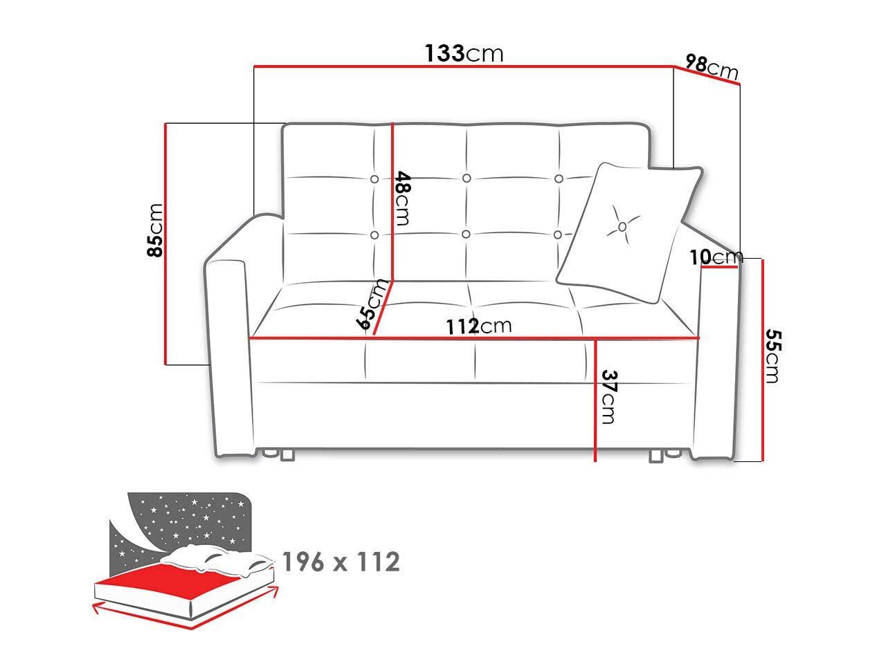 Sofa lova Seruna II (Nazar 225.06)
