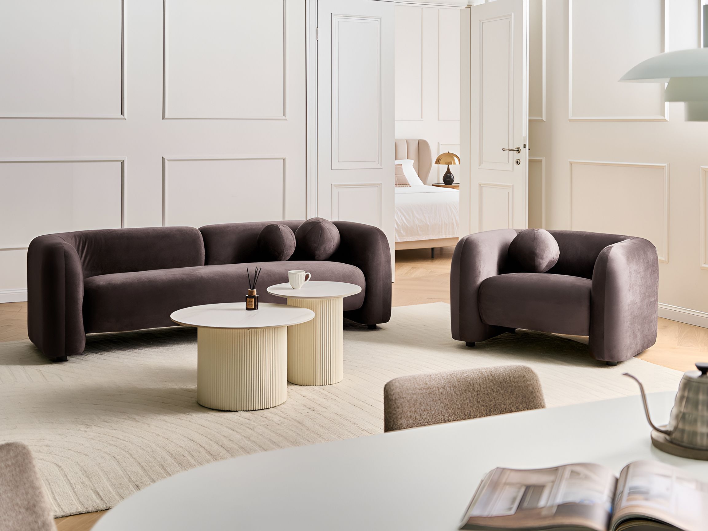 Sofa Veselme 103 (Tamsi ruda)