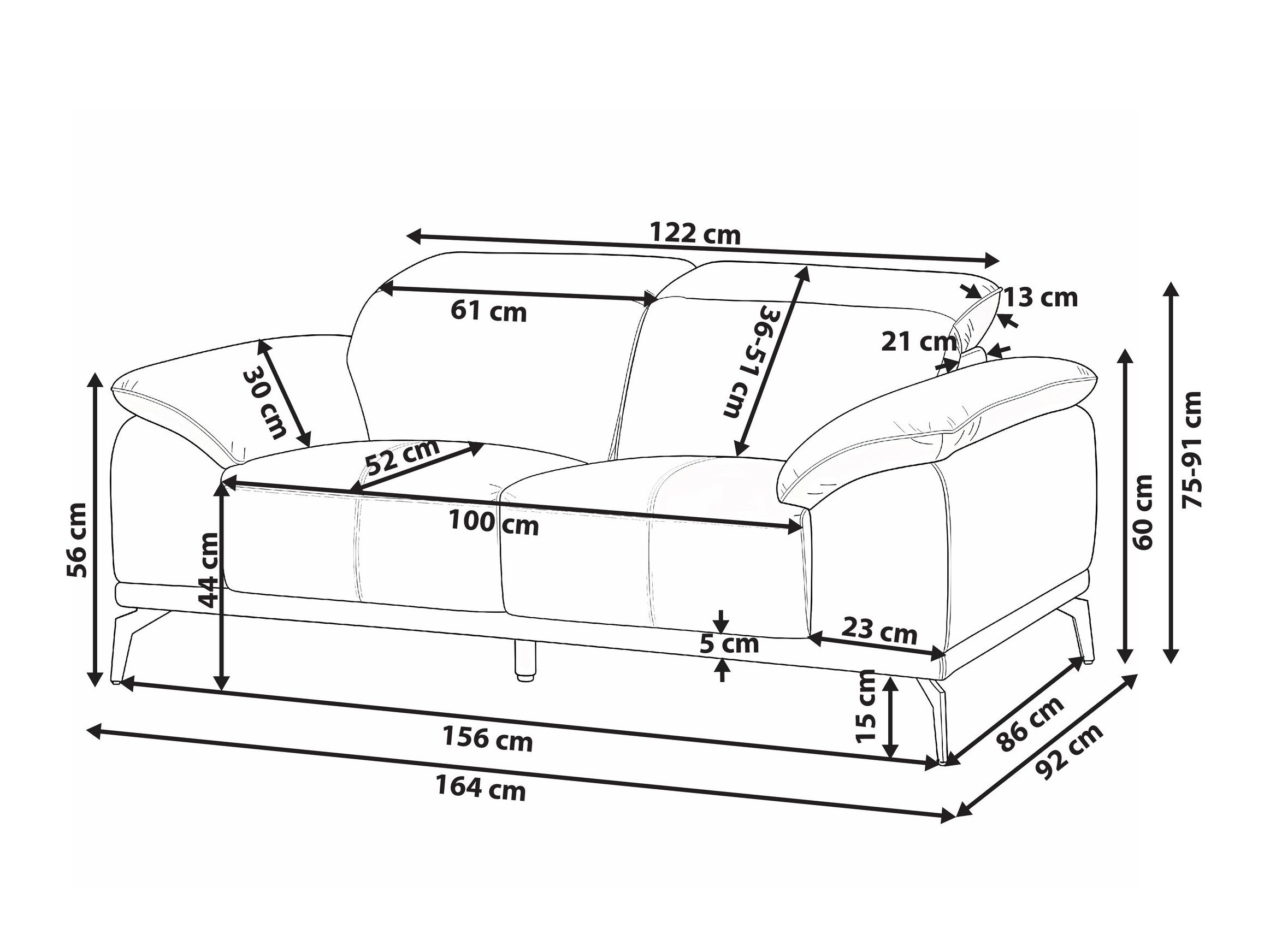 Sofa Berwyn 3125 (Juoda)