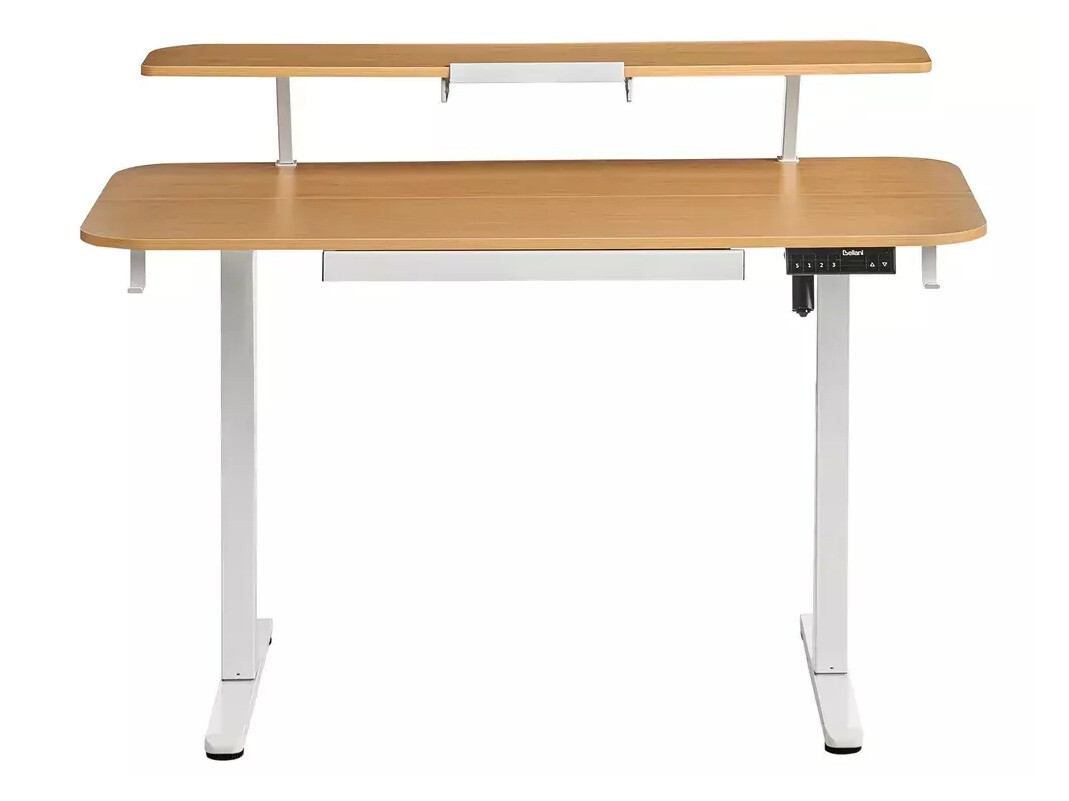 Reguliuojamo aukščio darbo stalas Berwyn 3128 (Balta + Šviesus medis)