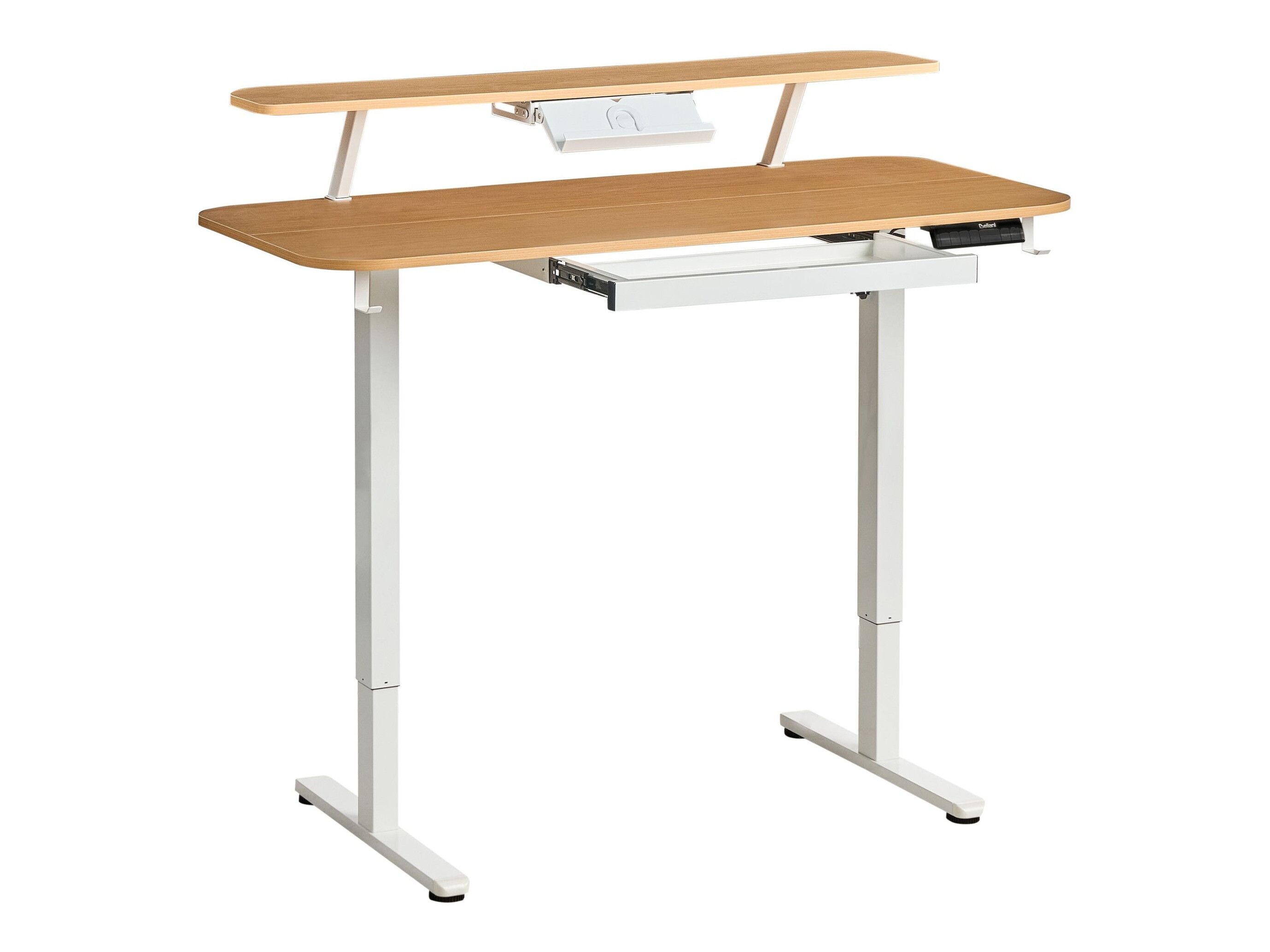 Reguliuojamo aukščio darbo stalas Berwyn 3128 (Balta + Šviesus medis)