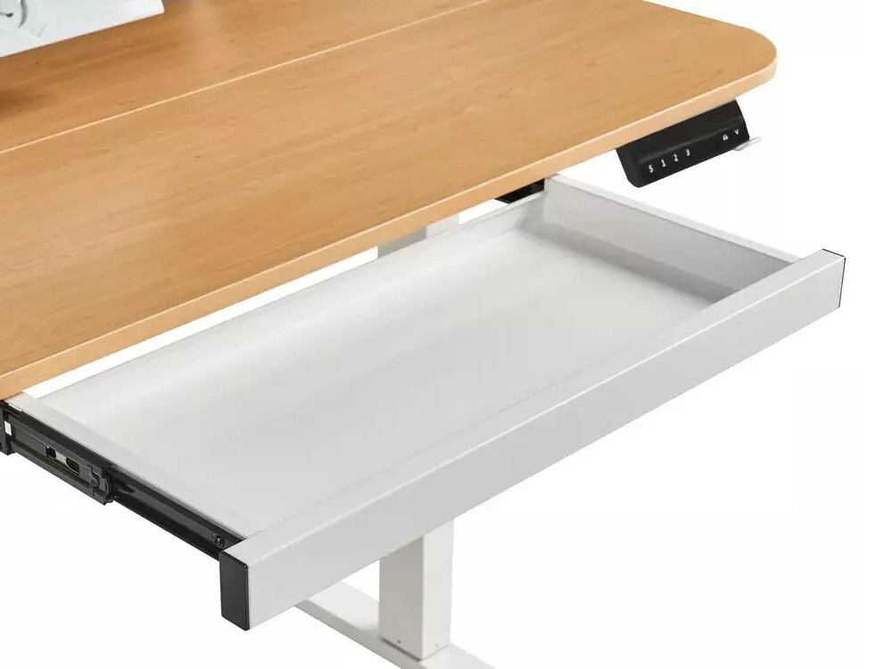 Reguliuojamo aukščio darbo stalas Berwyn 3128 (Balta + Šviesus medis)