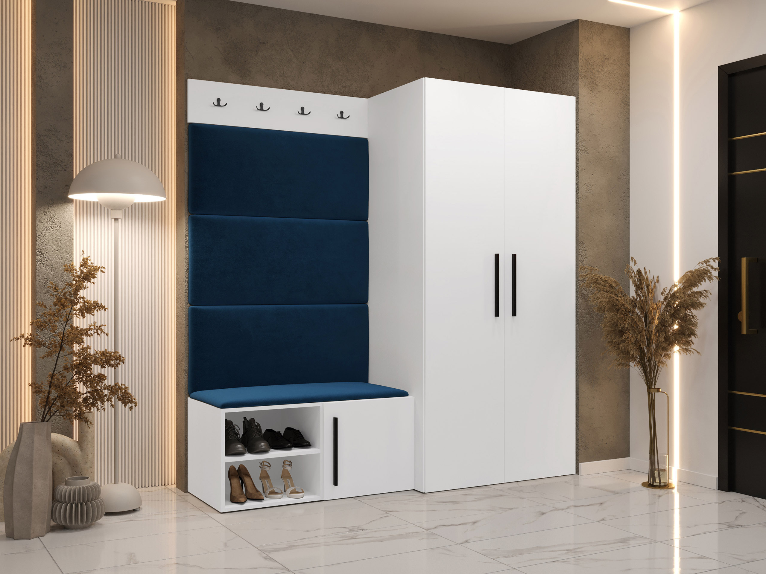 Mėlyni prieškambario komplektai