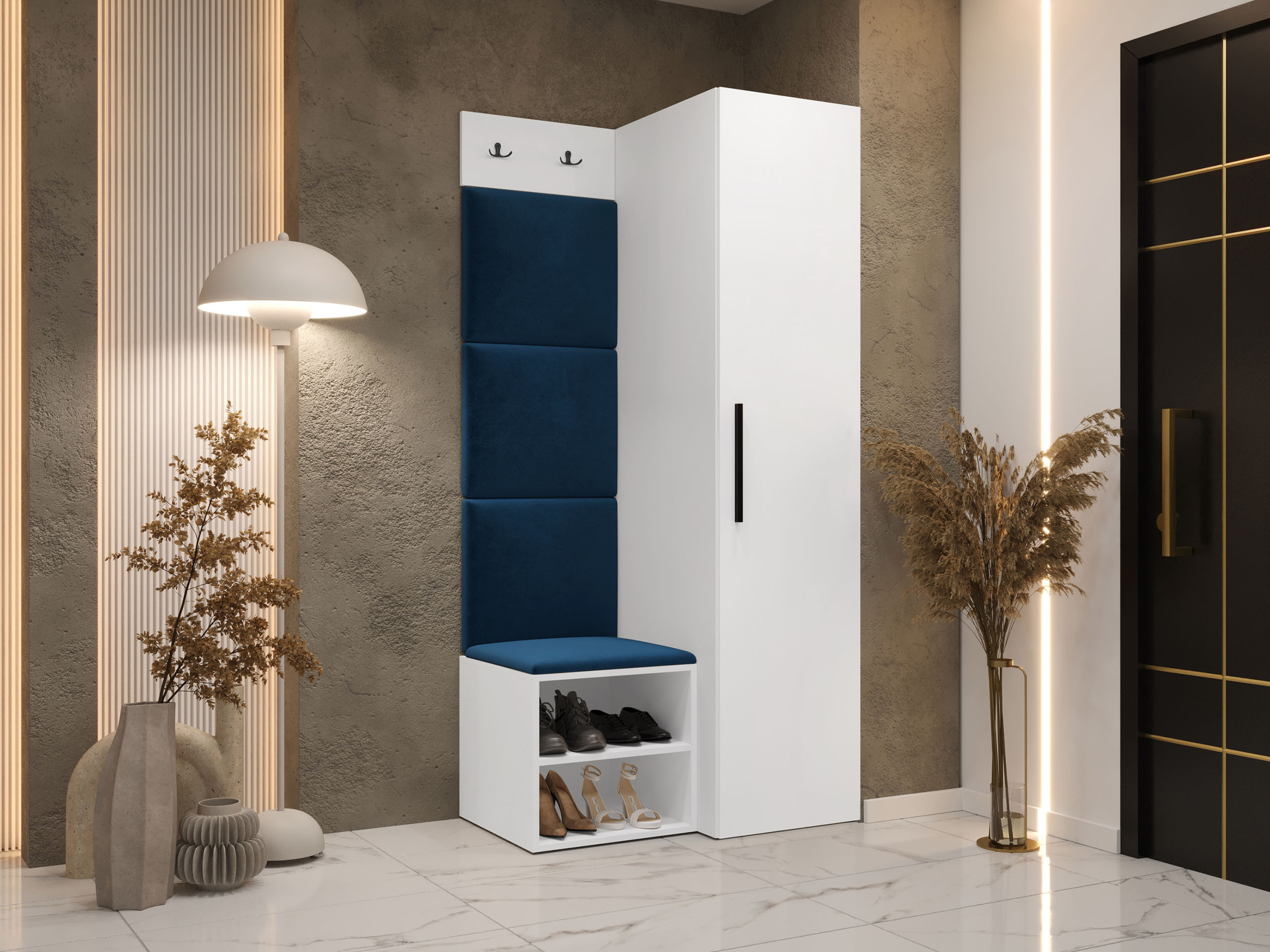 Mėlyni prieškambario komplektai