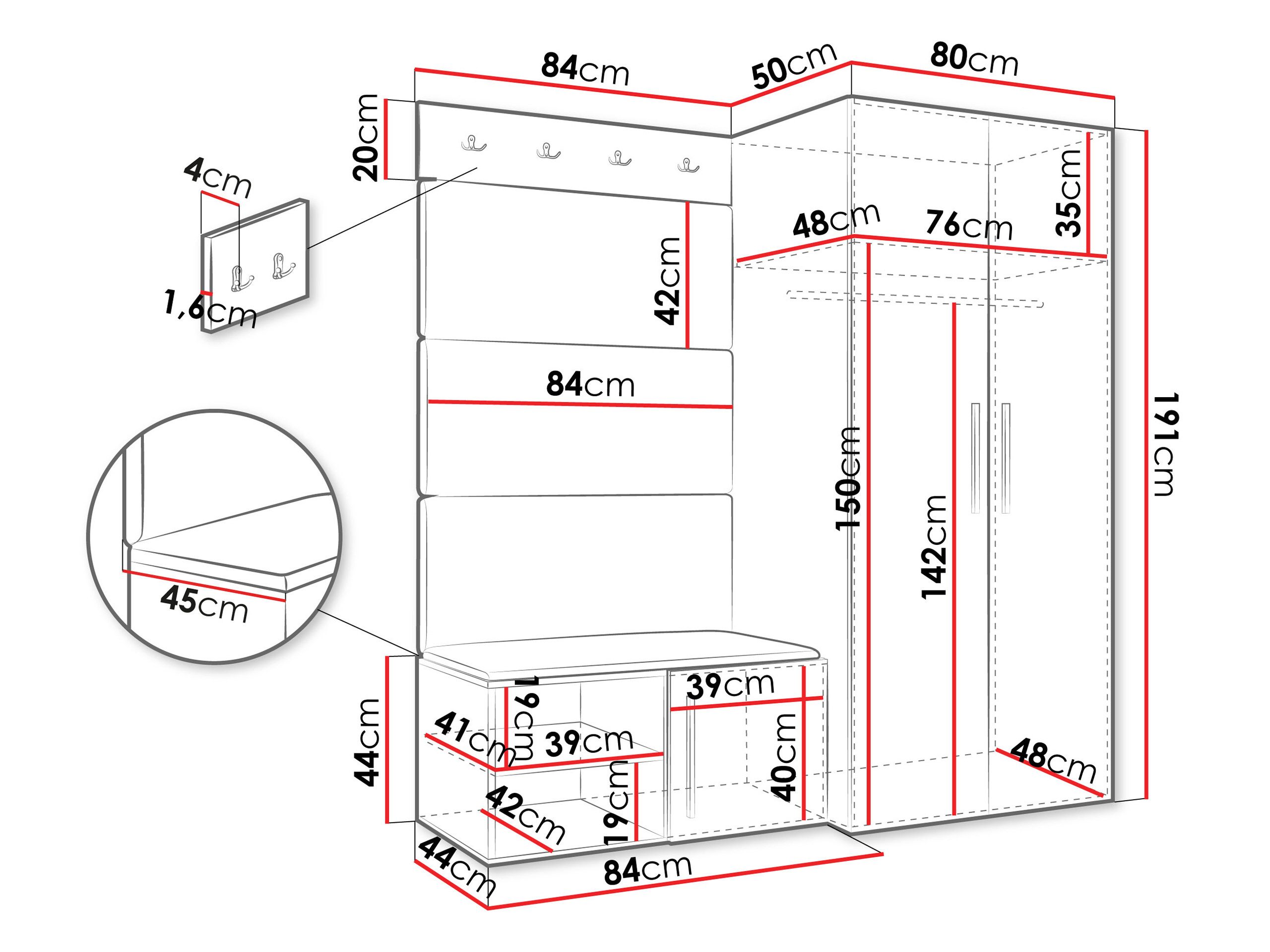 Prieškambario komplektas Nitos I (Kašmyras)
