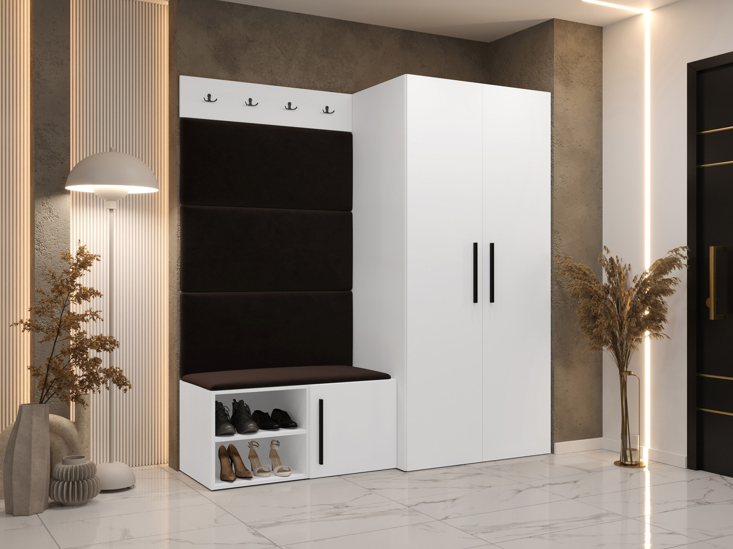 Rudi prieškambario komplektai