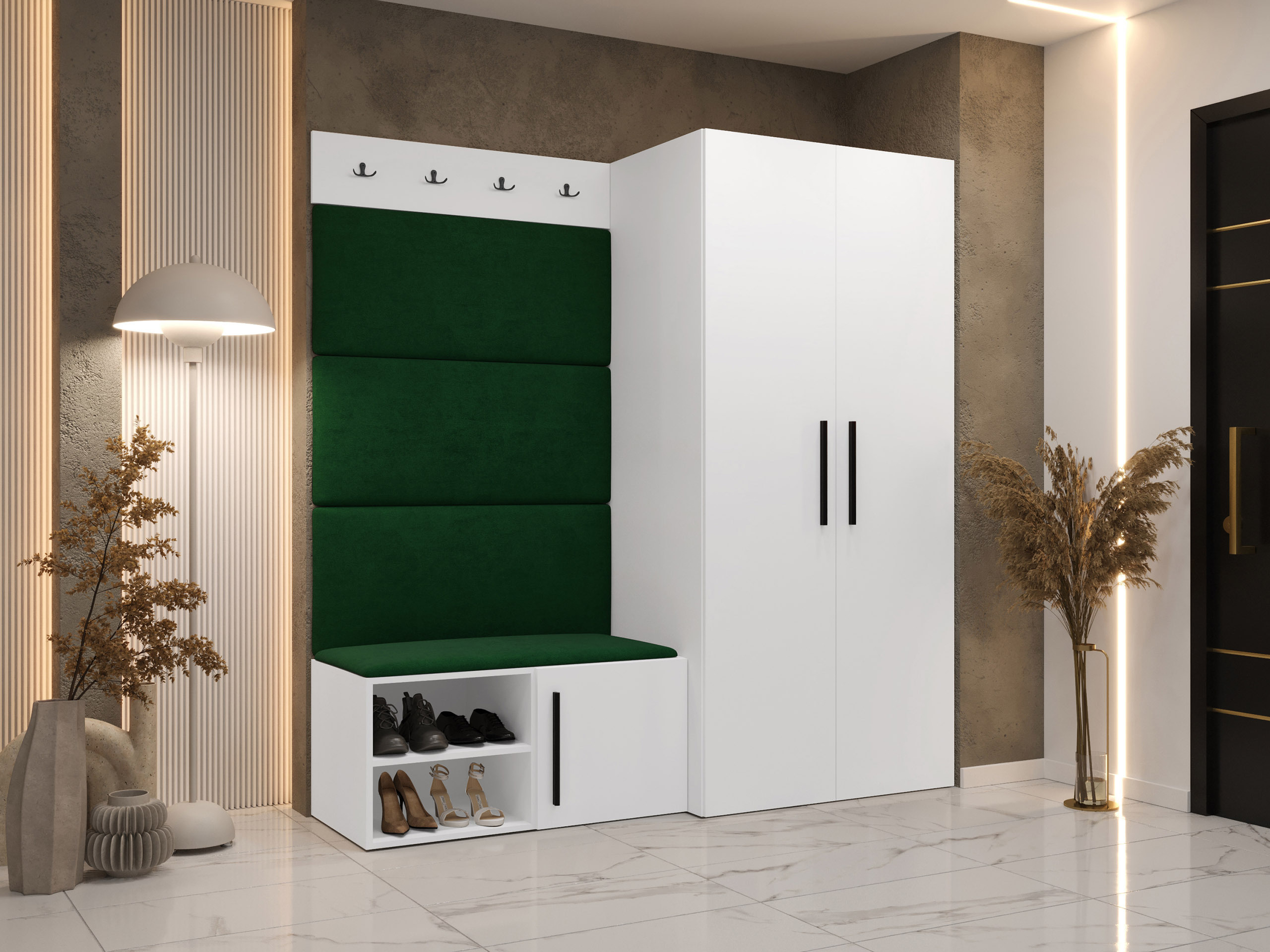 Žali prieškambario komplektai