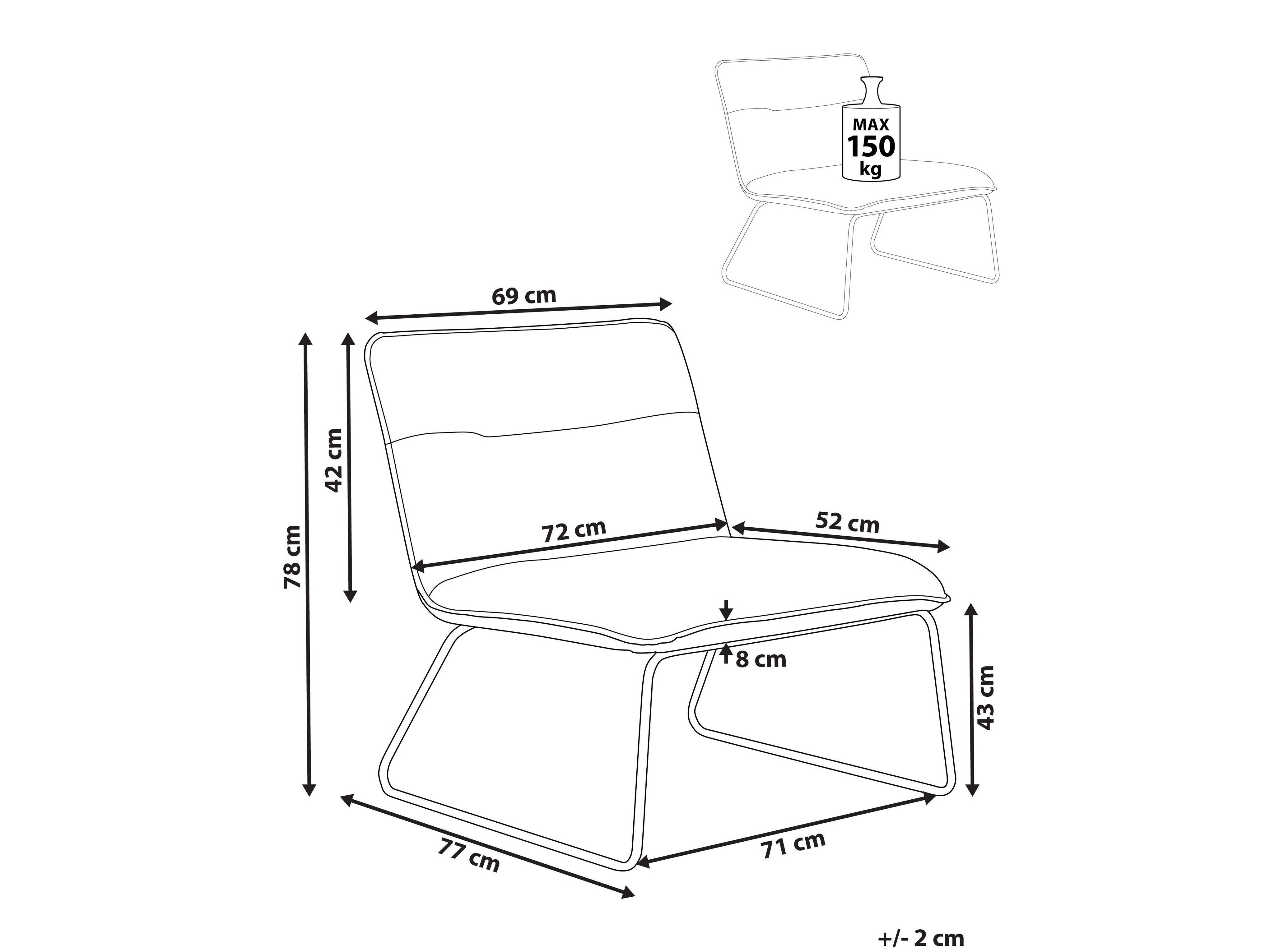 Fotelis Berwyn 3134 (Šviesi smėlinė)