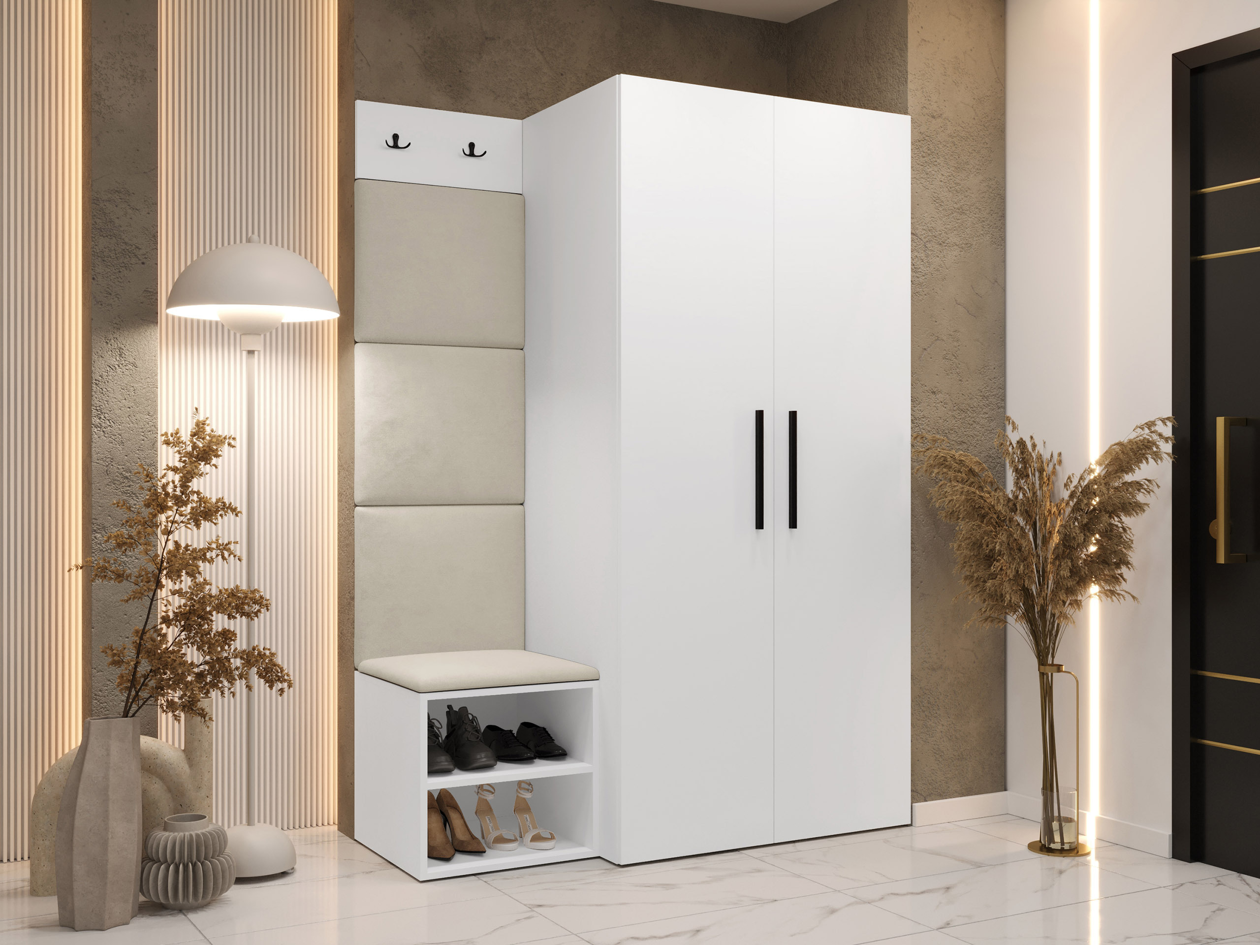 Prieškambario komplektas Nitos IV (Balta)