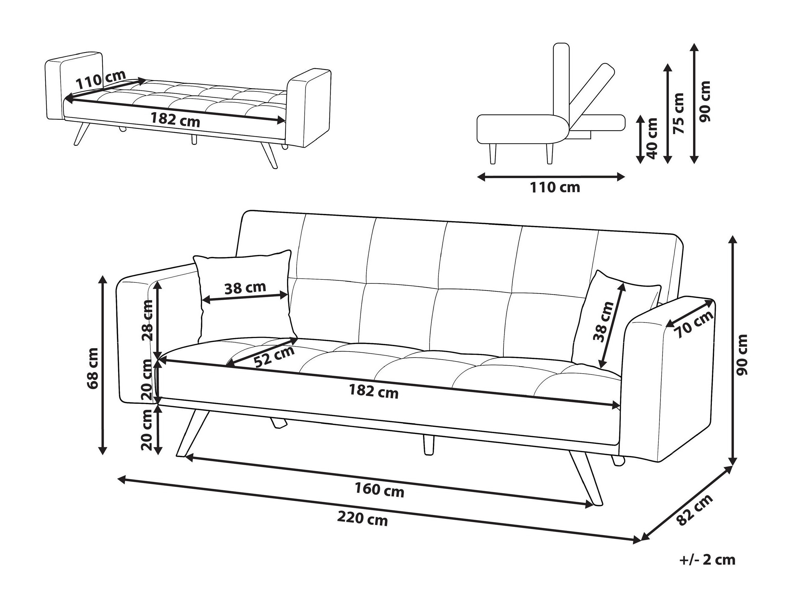Sofa lova Berwyn 3123 (Pilka)