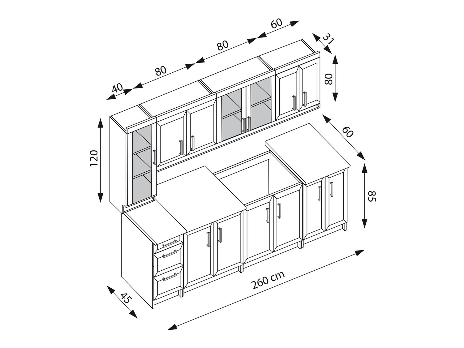 Virtuvės komplektas ST8347