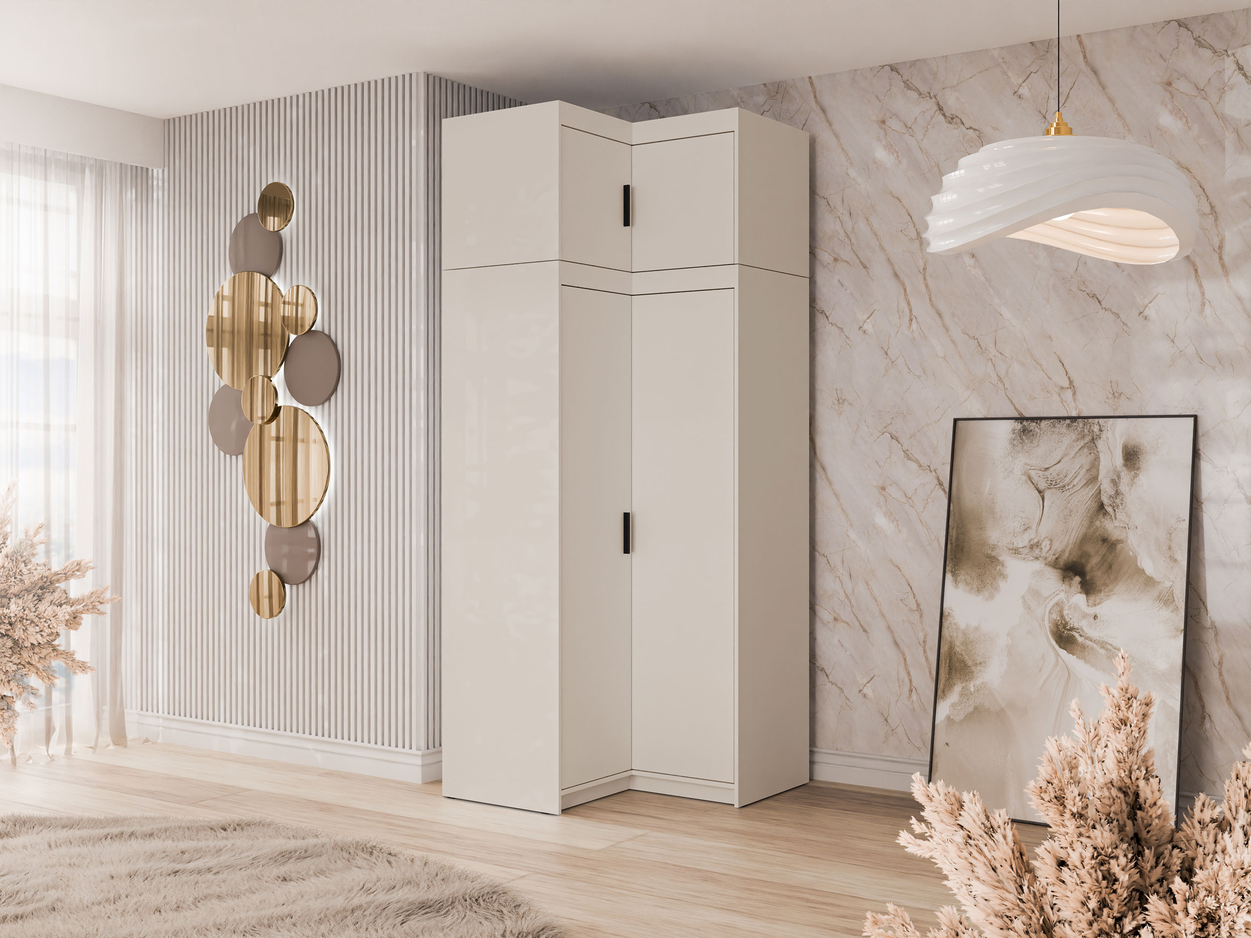 Kampinė spinta Novduni 121 (Smėlinė)