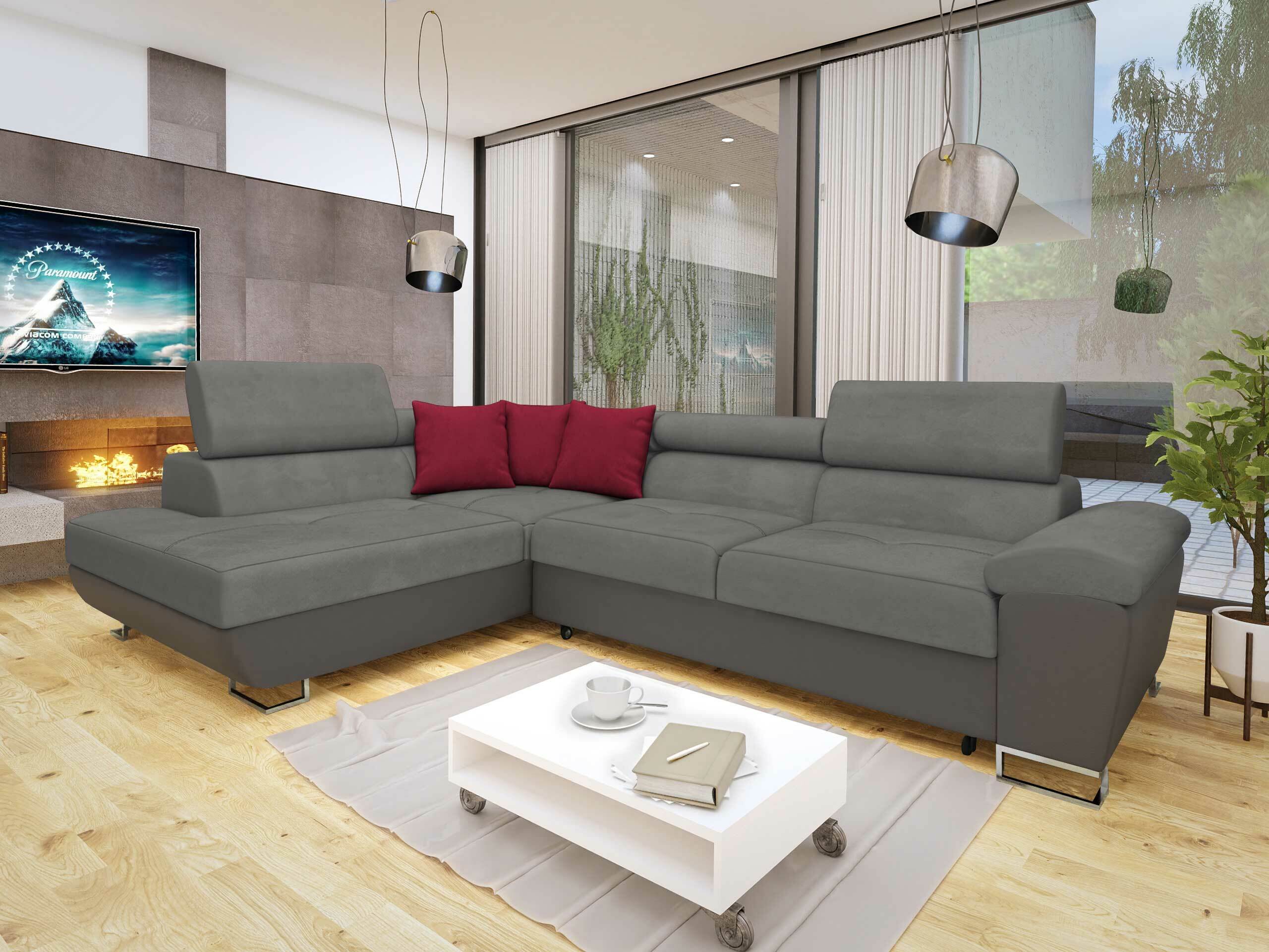 Minkštas kampas Comfivo Ruta II (Soft 029 + Uttario Velvet 2971 + Kronos 02)