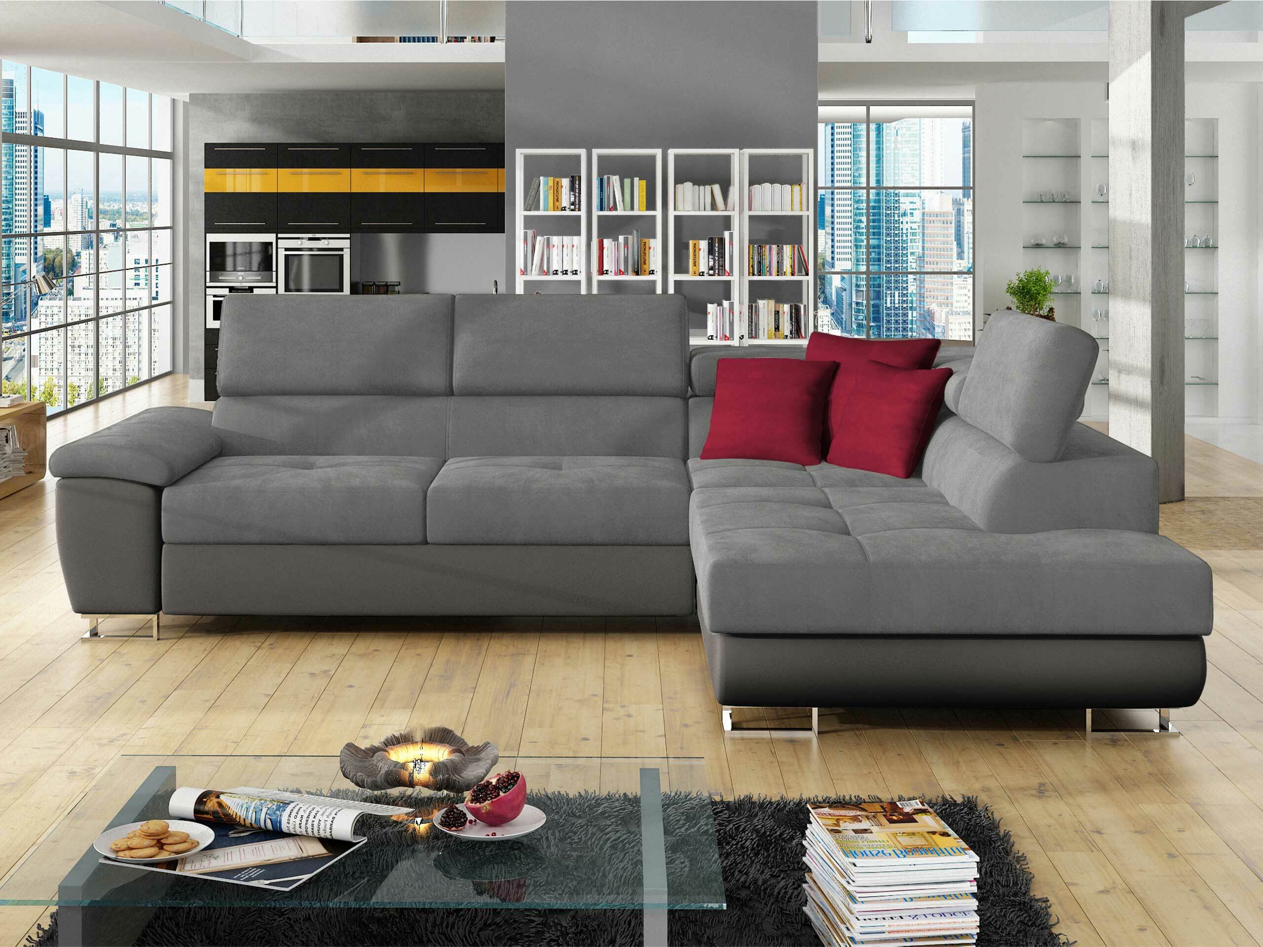 Minkštas kampas Comfivo Ruta II (Soft 029 + Uttario Velvet 2971 + Kronos 02)