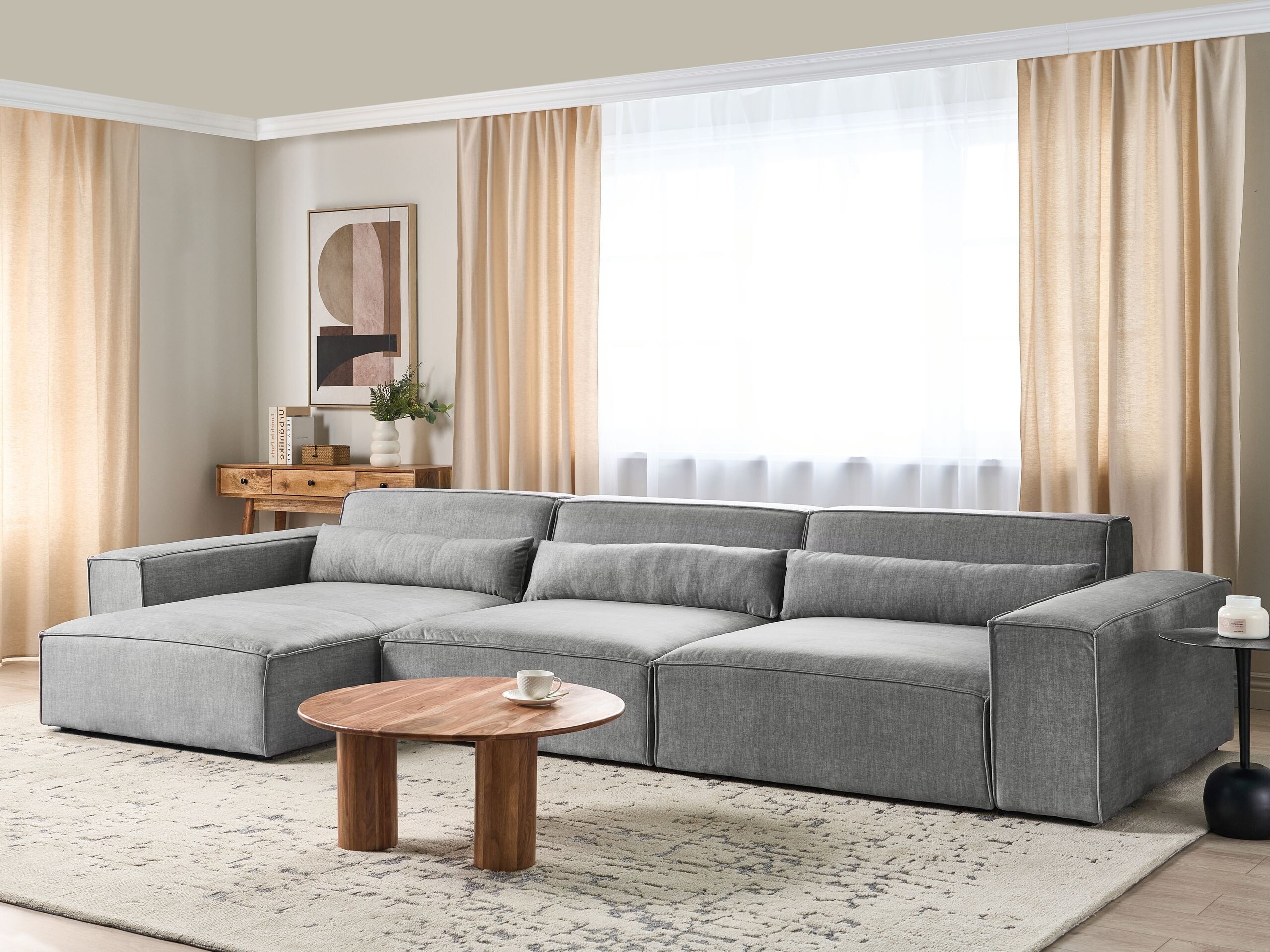 Modulinis minkštas kampas Tivsora 104 (Pilka)