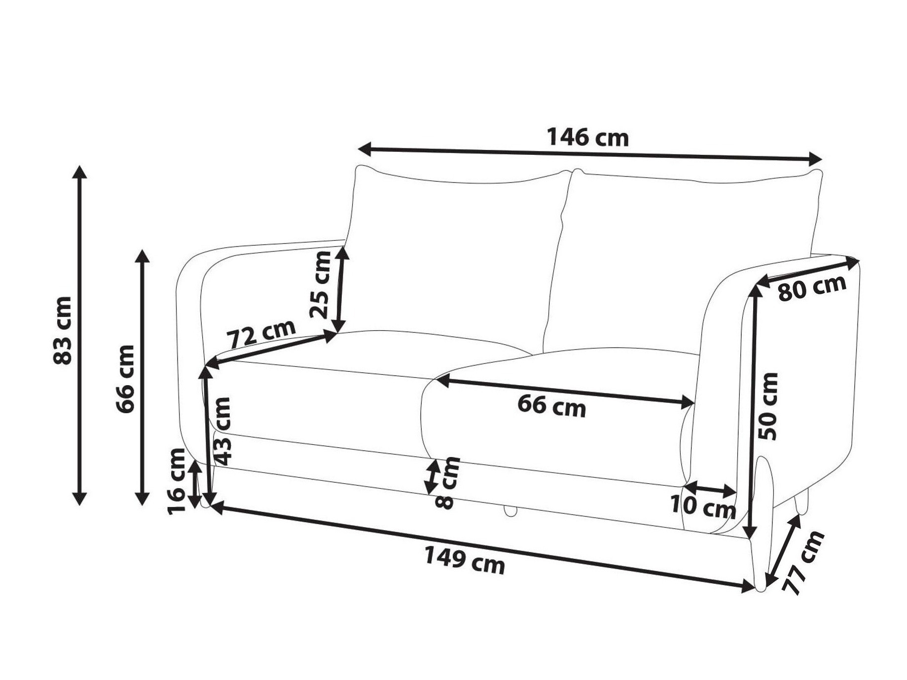 Sofa Berwyn 3119 (Šviesi mėlyna)