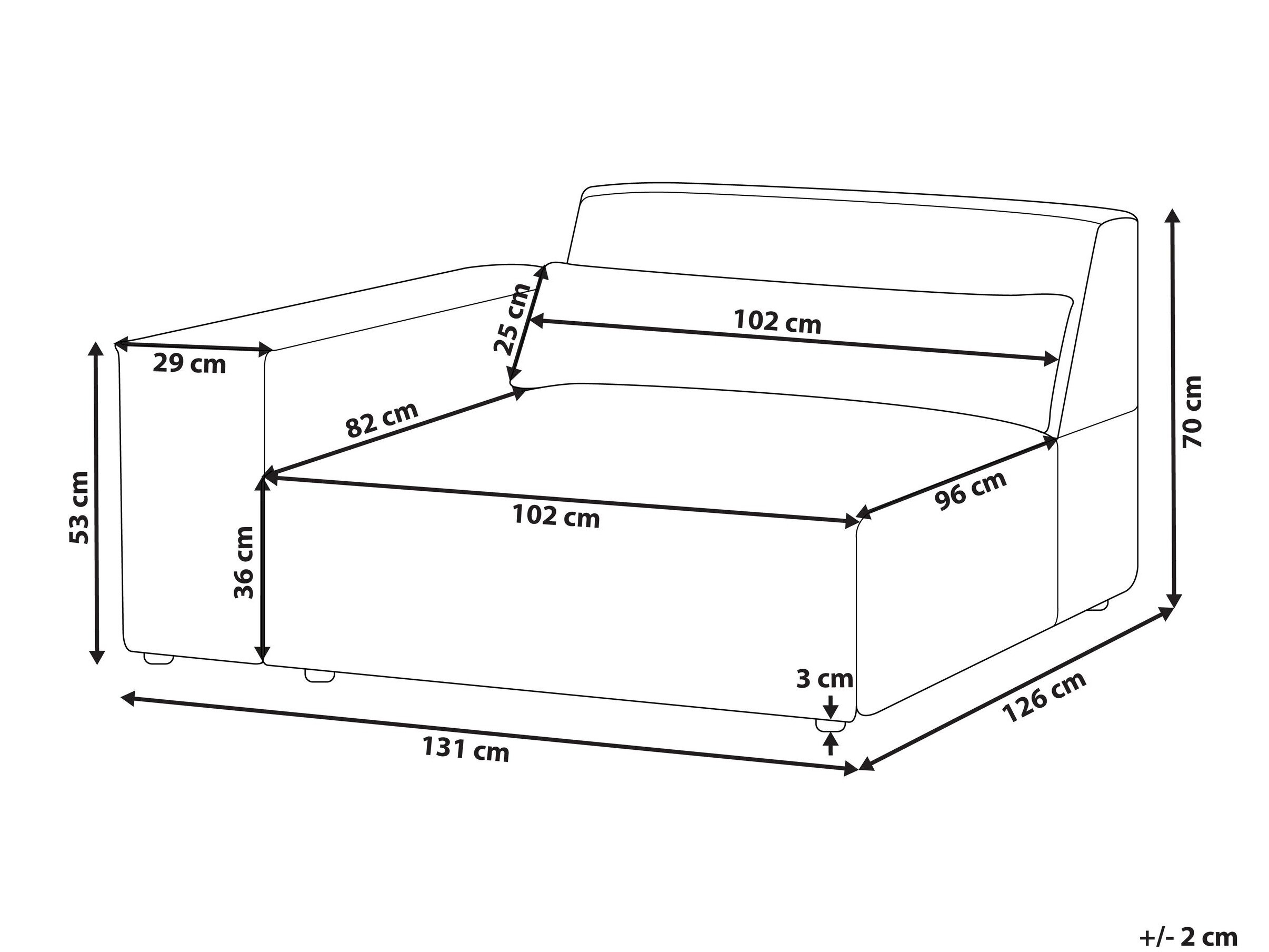 Modulinis fotelis Tivsora 105 (Pilka)