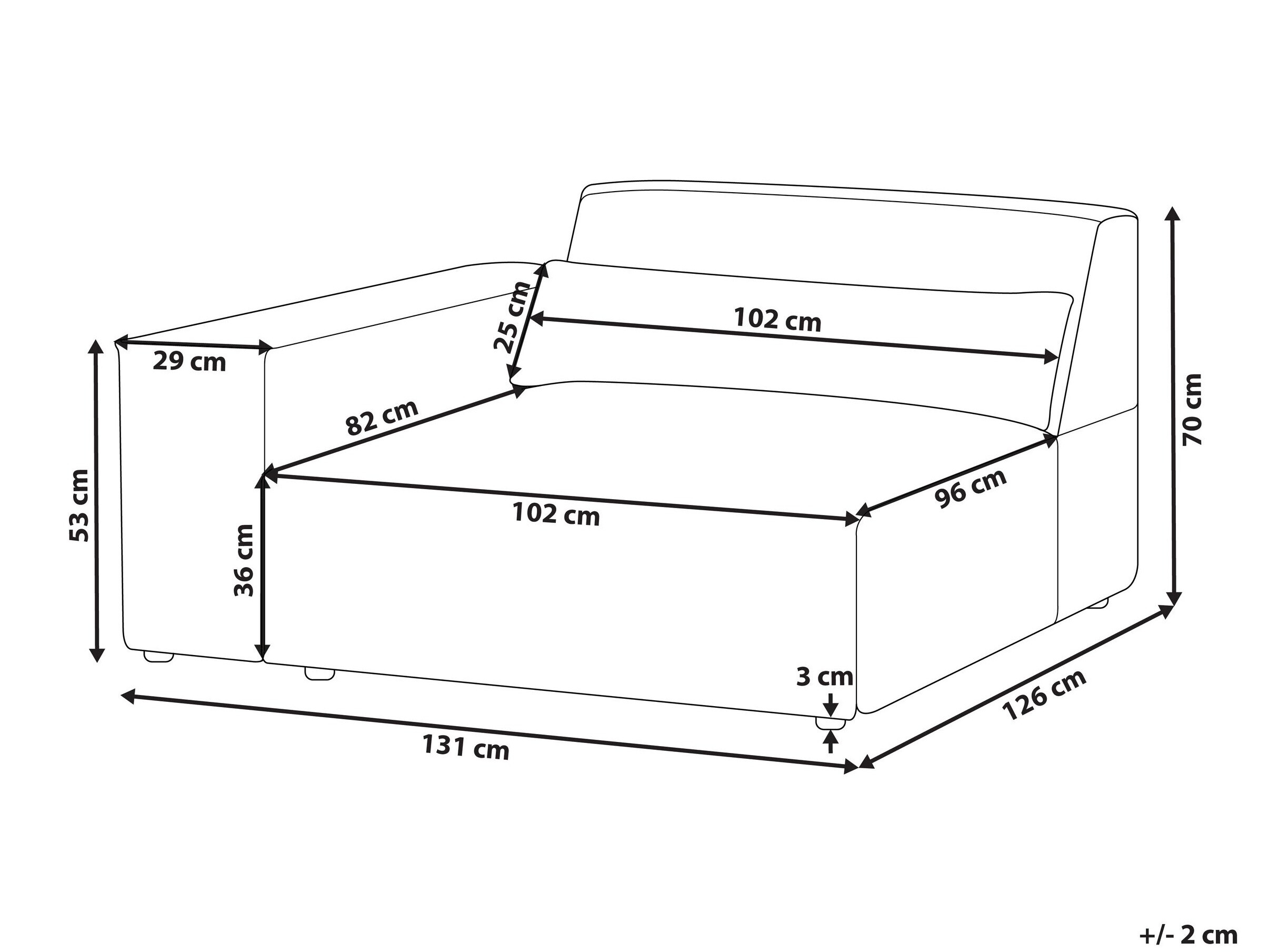 Modulinis fotelis Tivsora 105 (Šviesi smėlinė)
