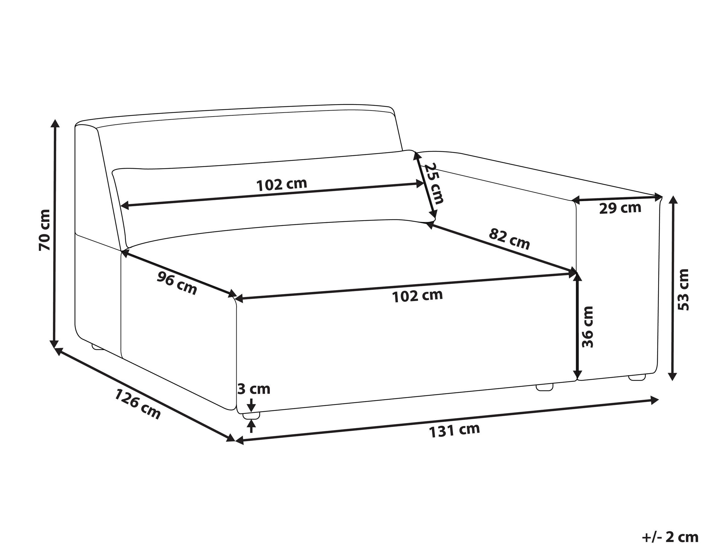 Modulinis fotelis Tivsora 105 (Šviesi smėlinė)