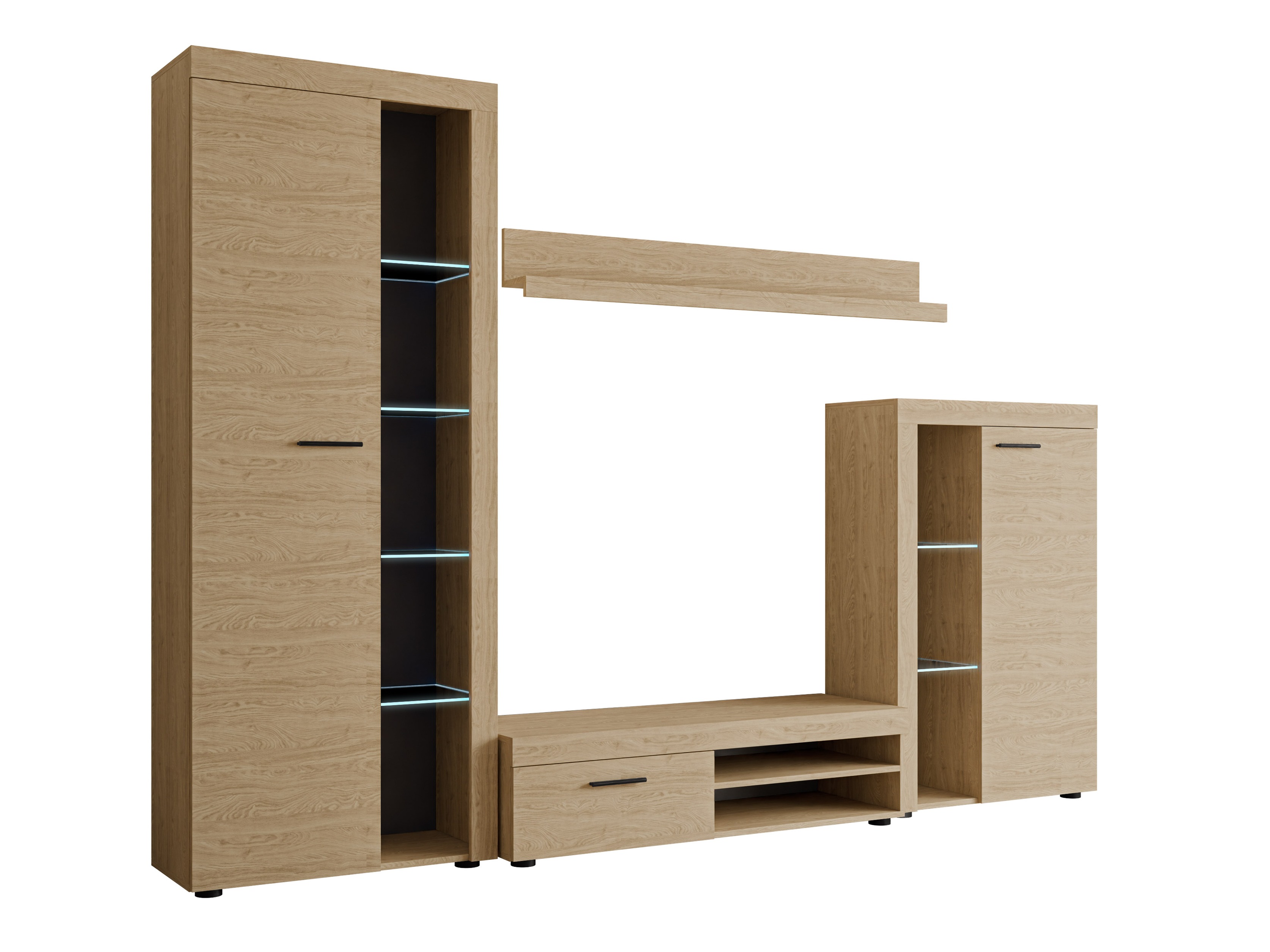 Svetainės komplektas Univio (Ąžuolas)