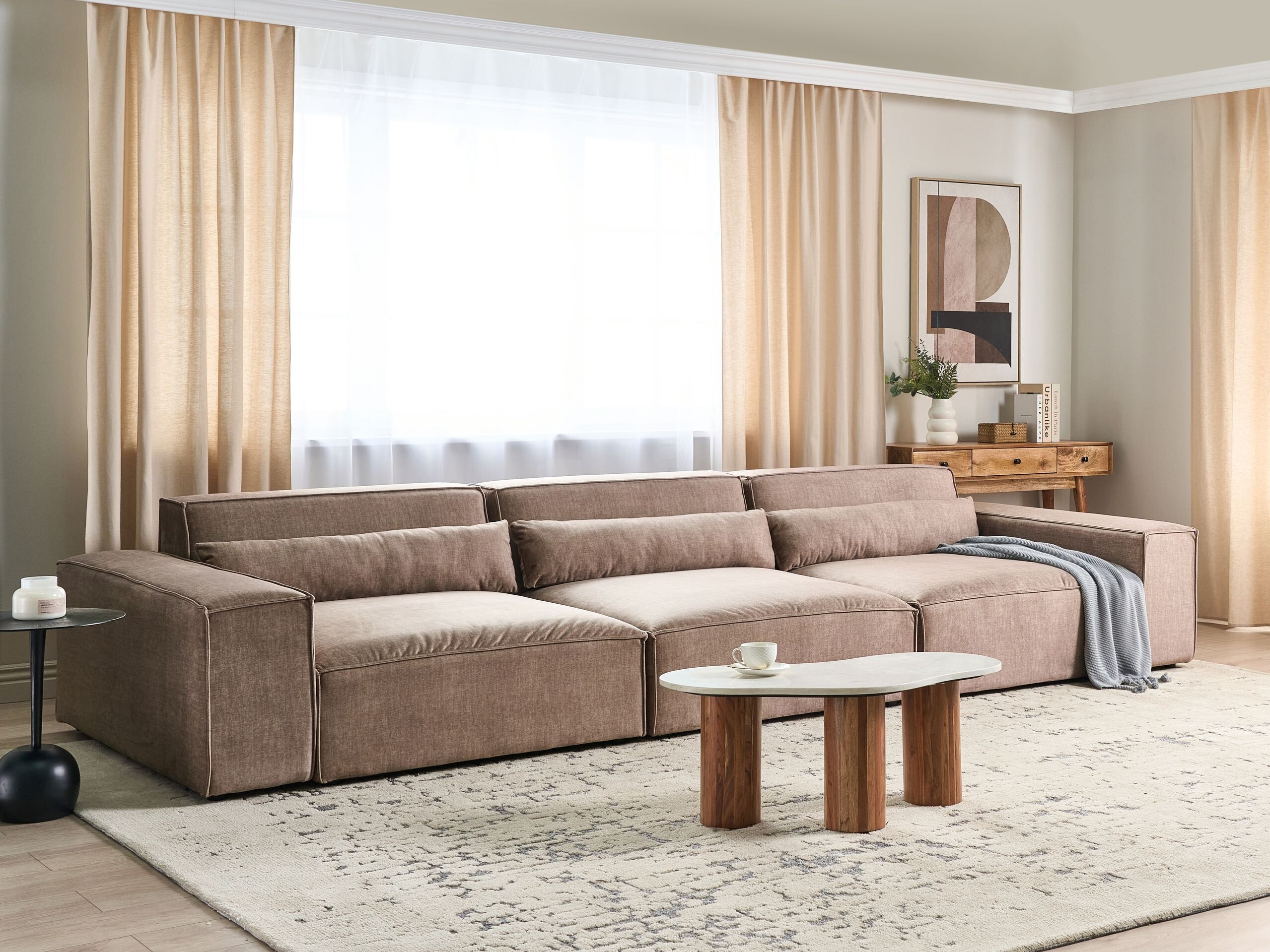 Modulinė sofa Tivsora 106 (Šviesi ruda)