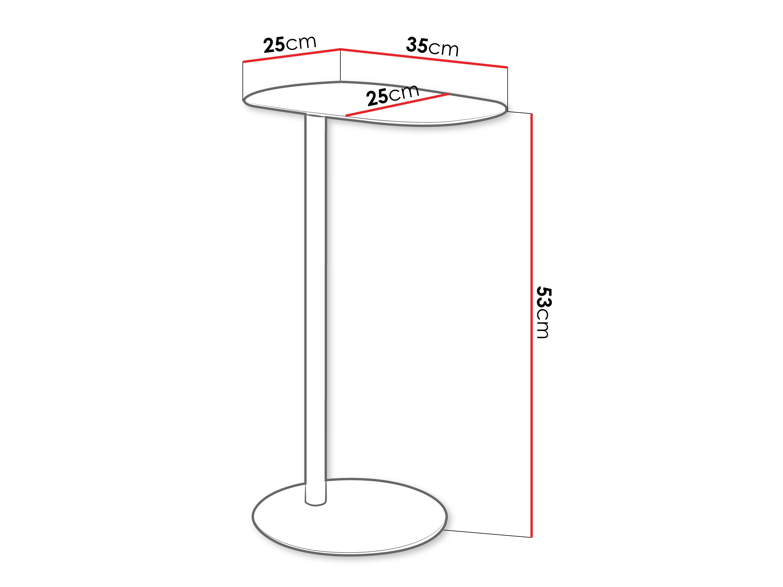 Šoninis staliukas Via (Balta)