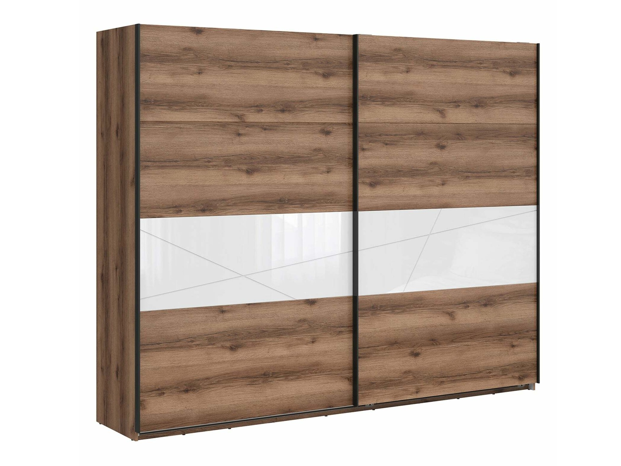 Spinta Fivale 124 (Tamsus Delano ąžuolas + Blizgi balta)