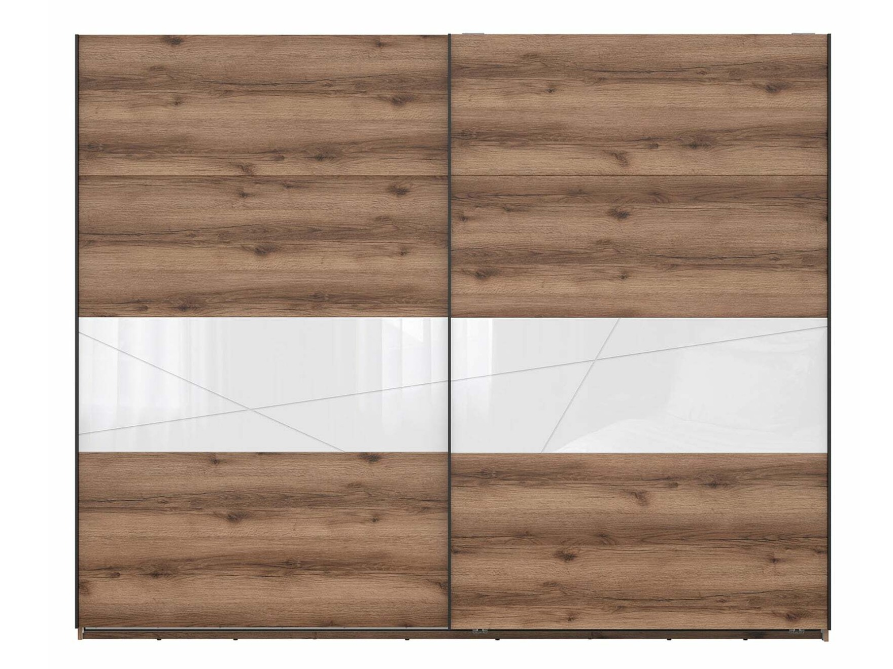 Spinta Fivale 124 (Tamsus Delano ąžuolas + Blizgi balta)