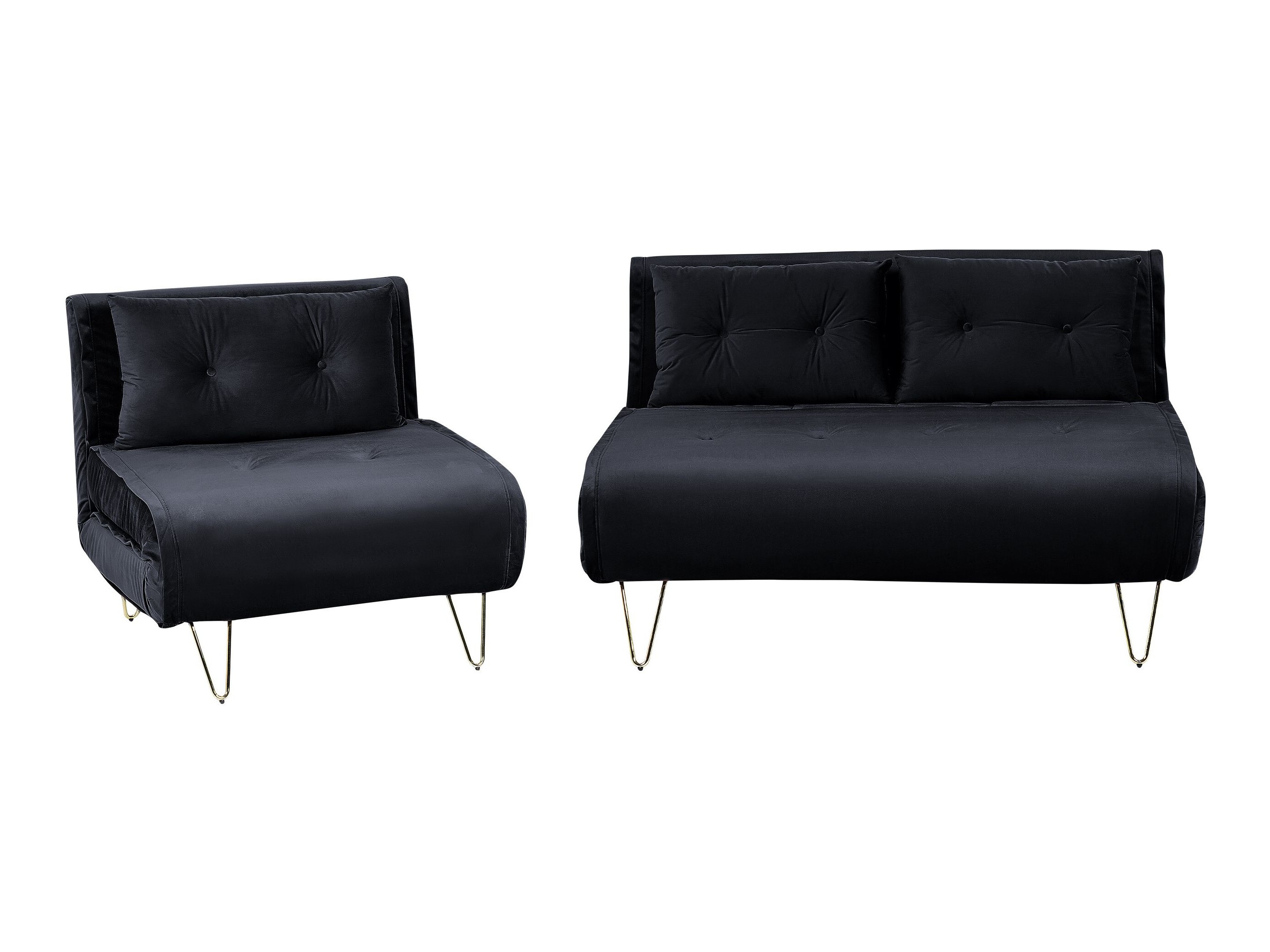 Minkštų baldų komplektas Berwyn 3164 (Juoda)