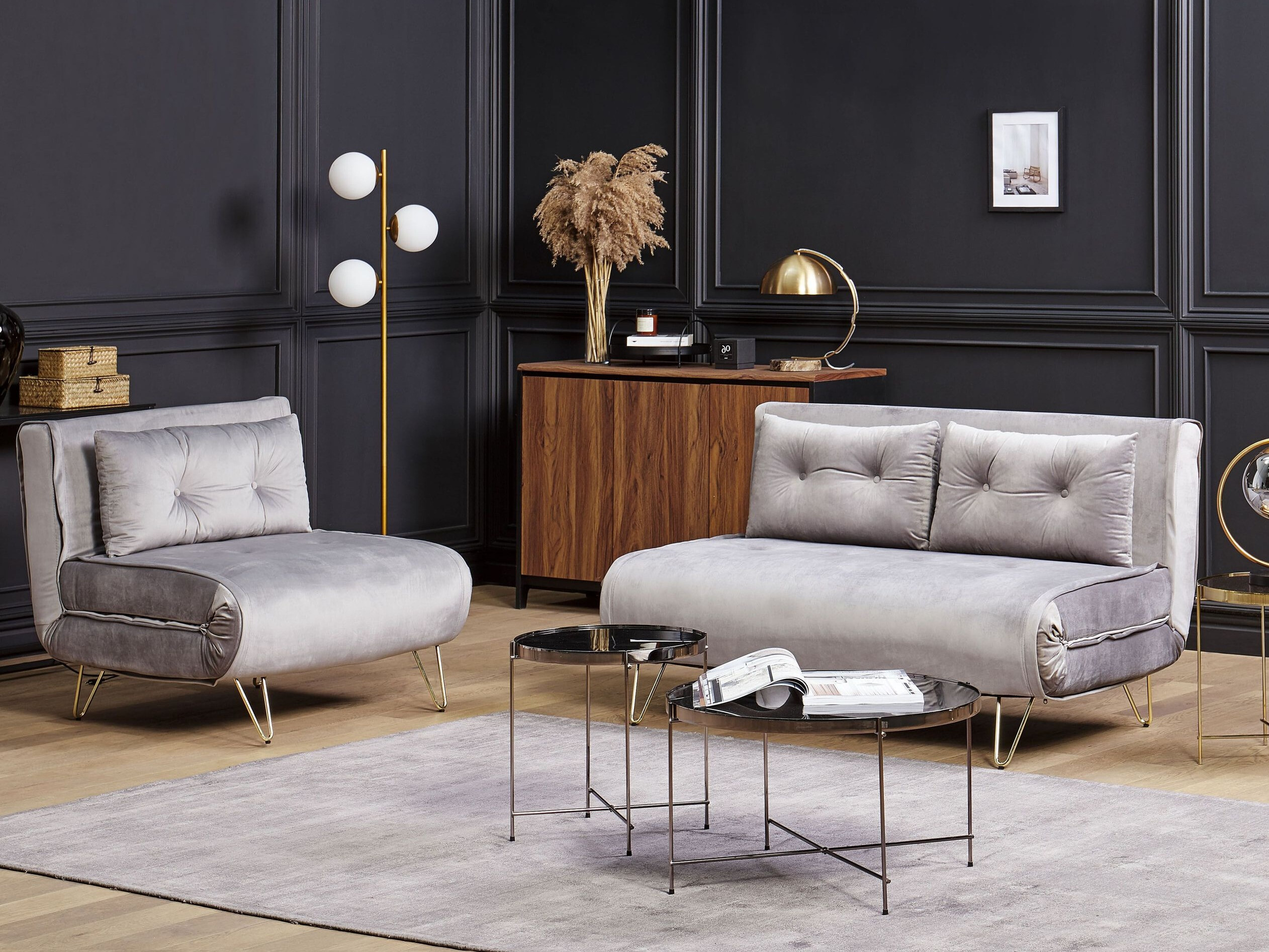 Minkštų baldų komplektas Berwyn 3164 (Pilka)