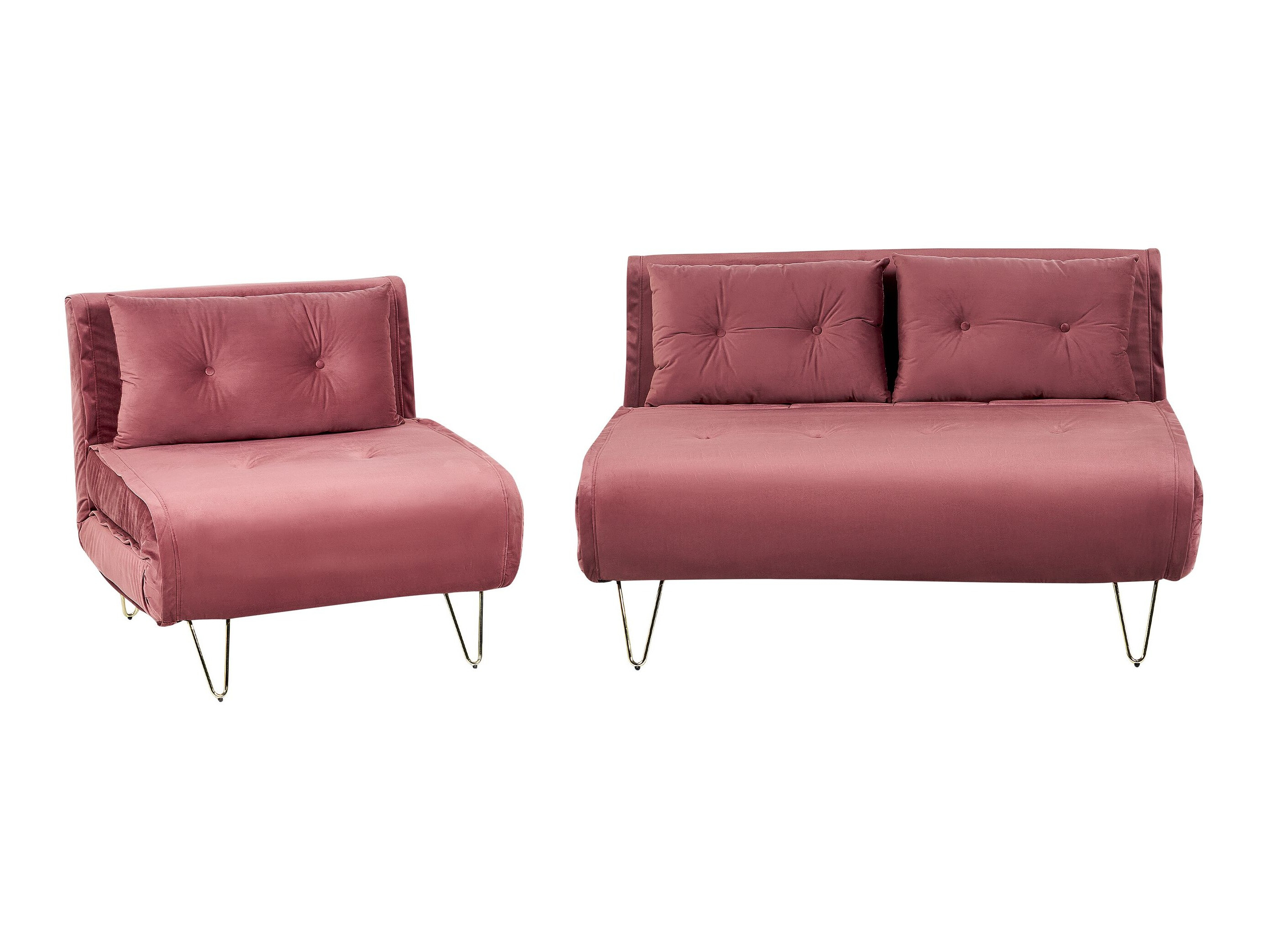 Minkštų baldų komplektas Berwyn 3164 (Rožinė)