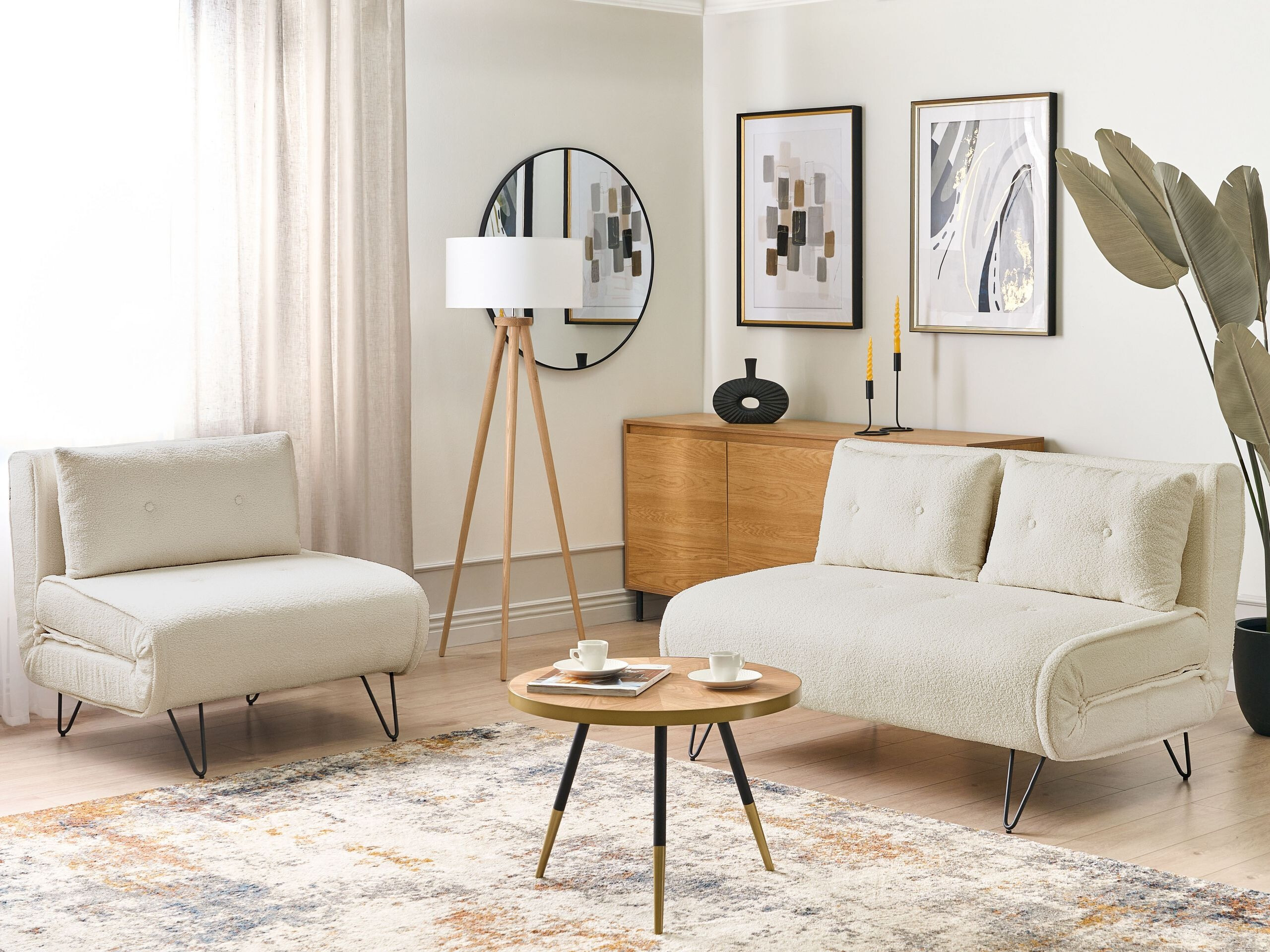 Minkštų baldų komplektas Berwyn 3165 (Balta)