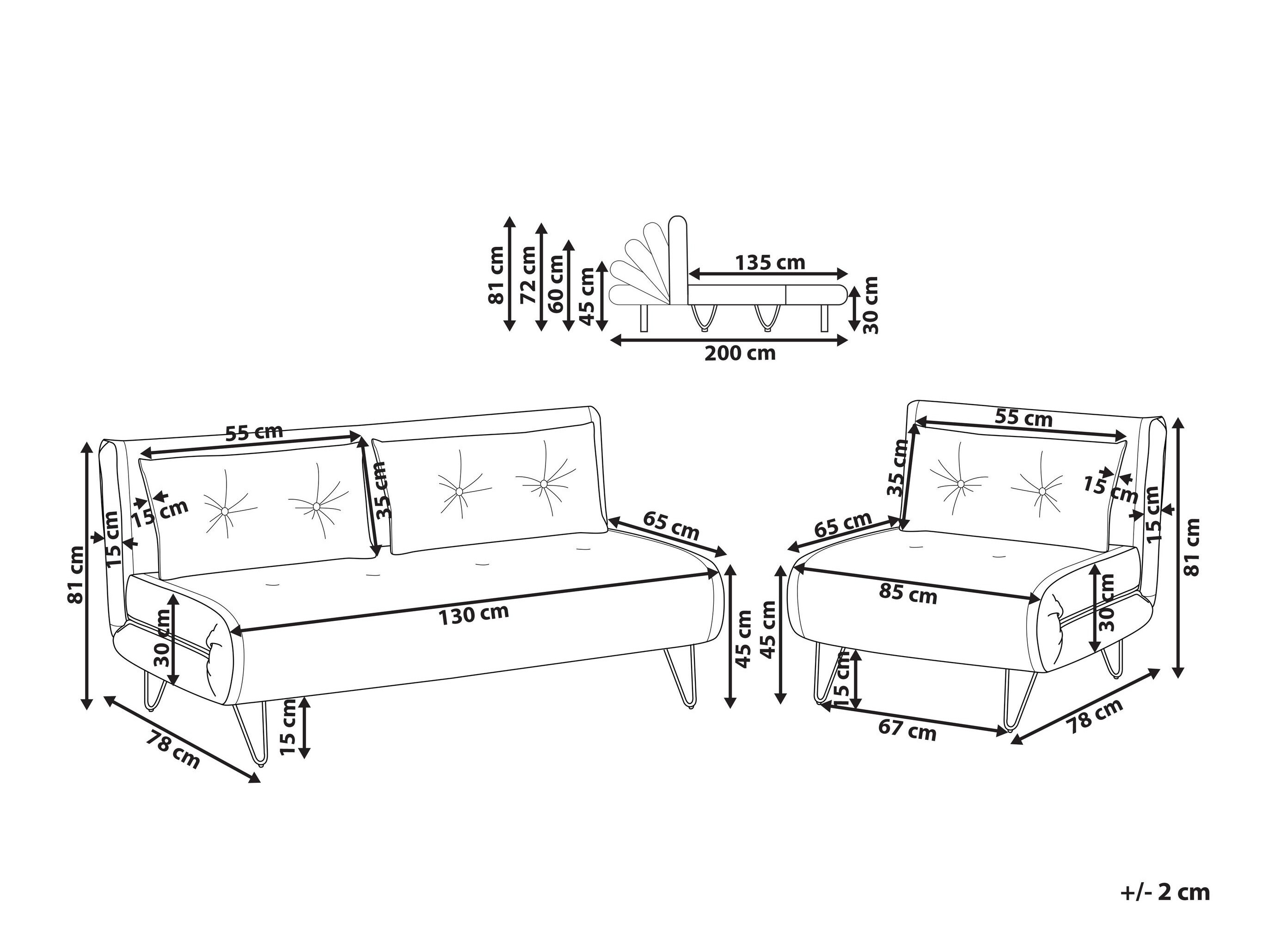 Minkštų baldų komplektas Berwyn 3165 (Šviesi pilka)