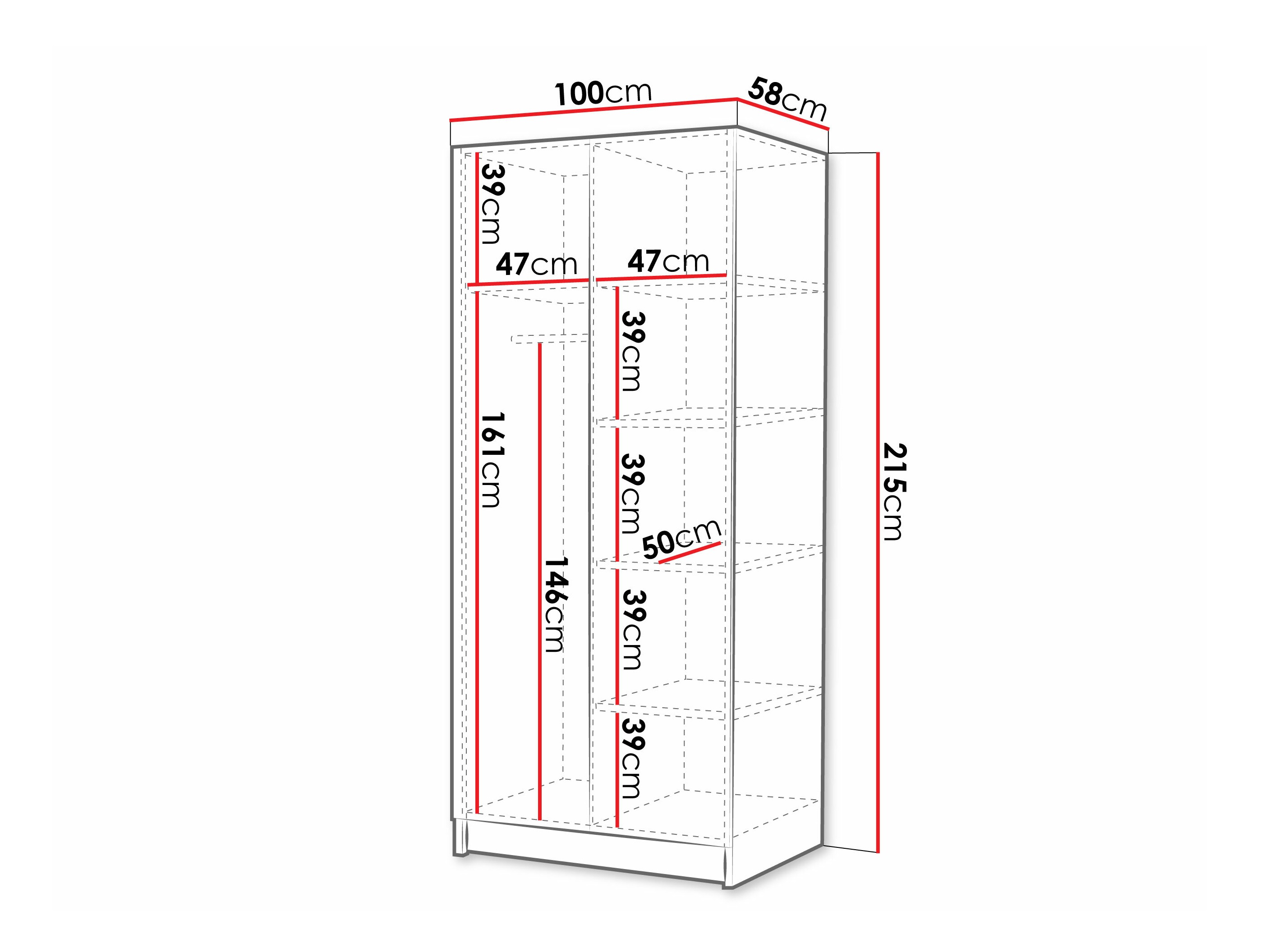 Spinta Closico Staton II (Balta + Juoda)