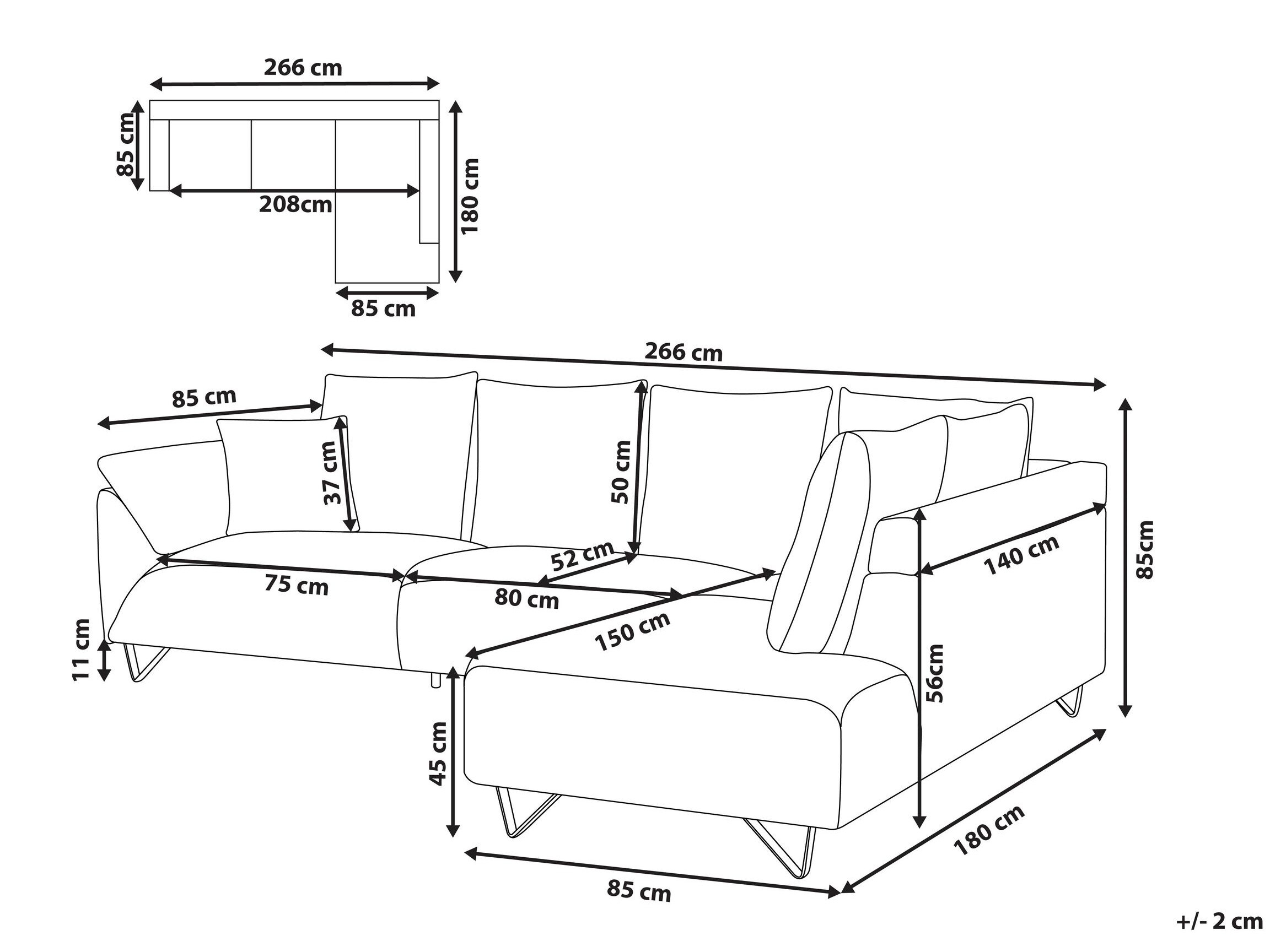 Minkštas kampas Berwyn 1320 (Ruda)
