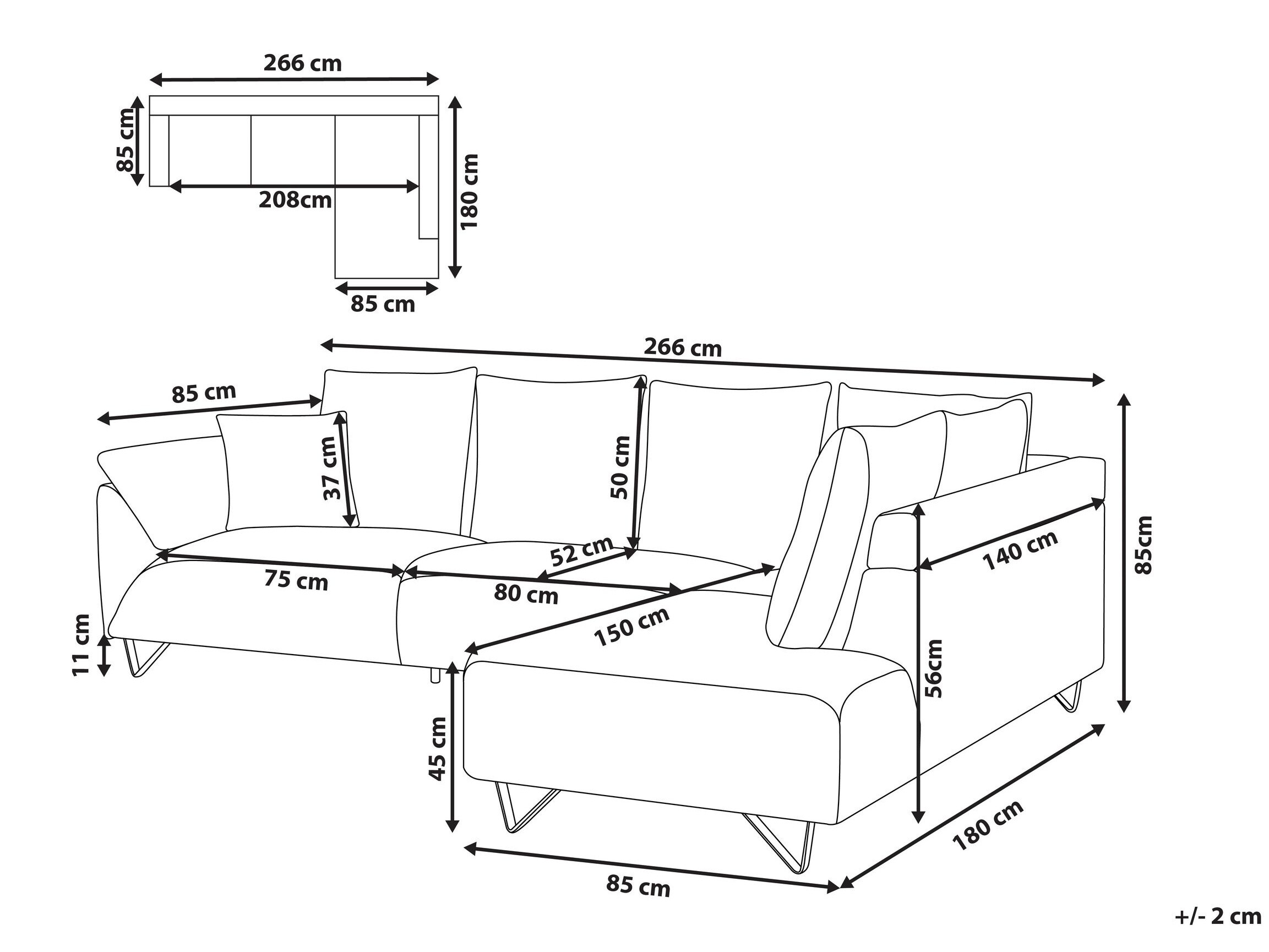 Minkštas kampas Berwyn 1320 (Tamsi mėlyna)