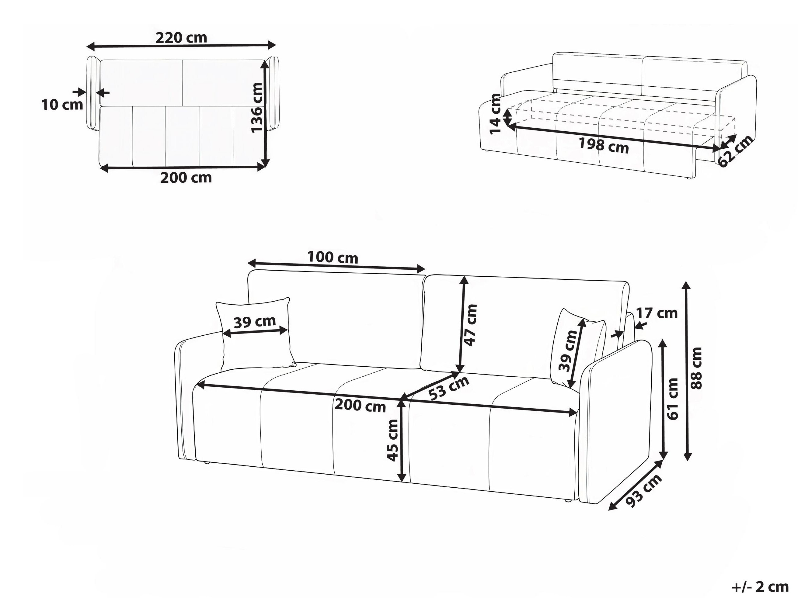 Sofa lova Berwyn 3171 (Mėlyna)