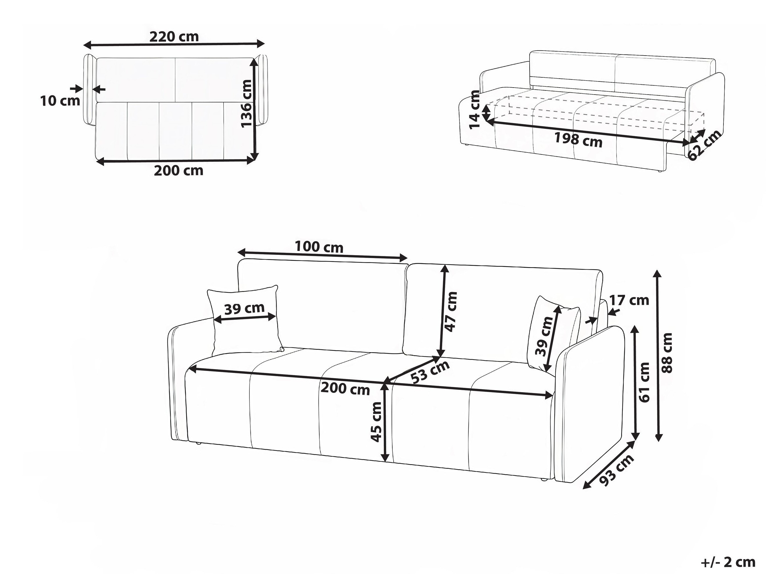 Sofa lova Berwyn 3171 (Raudona)