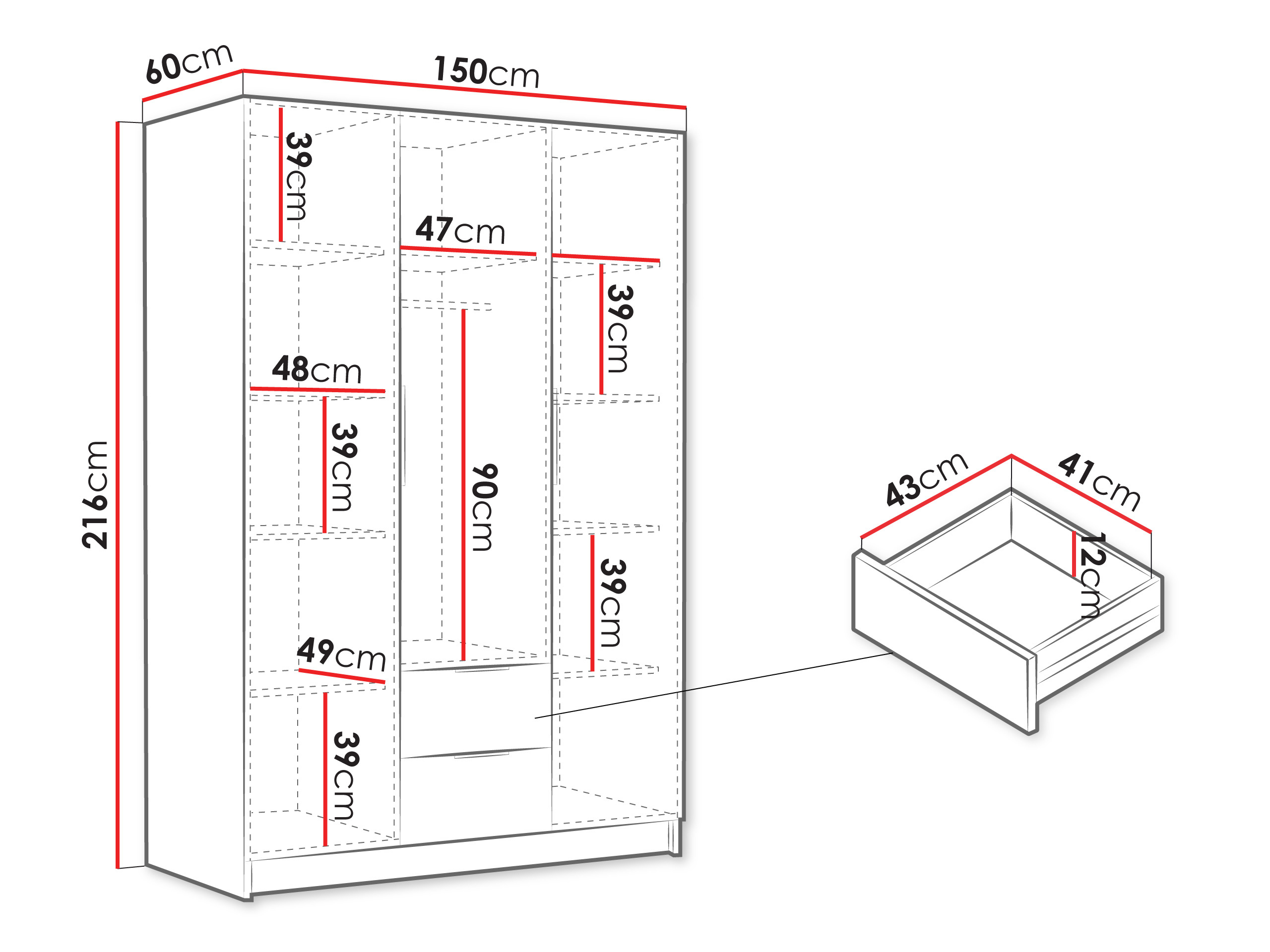Spinta Closico Calvron I (Juoda)