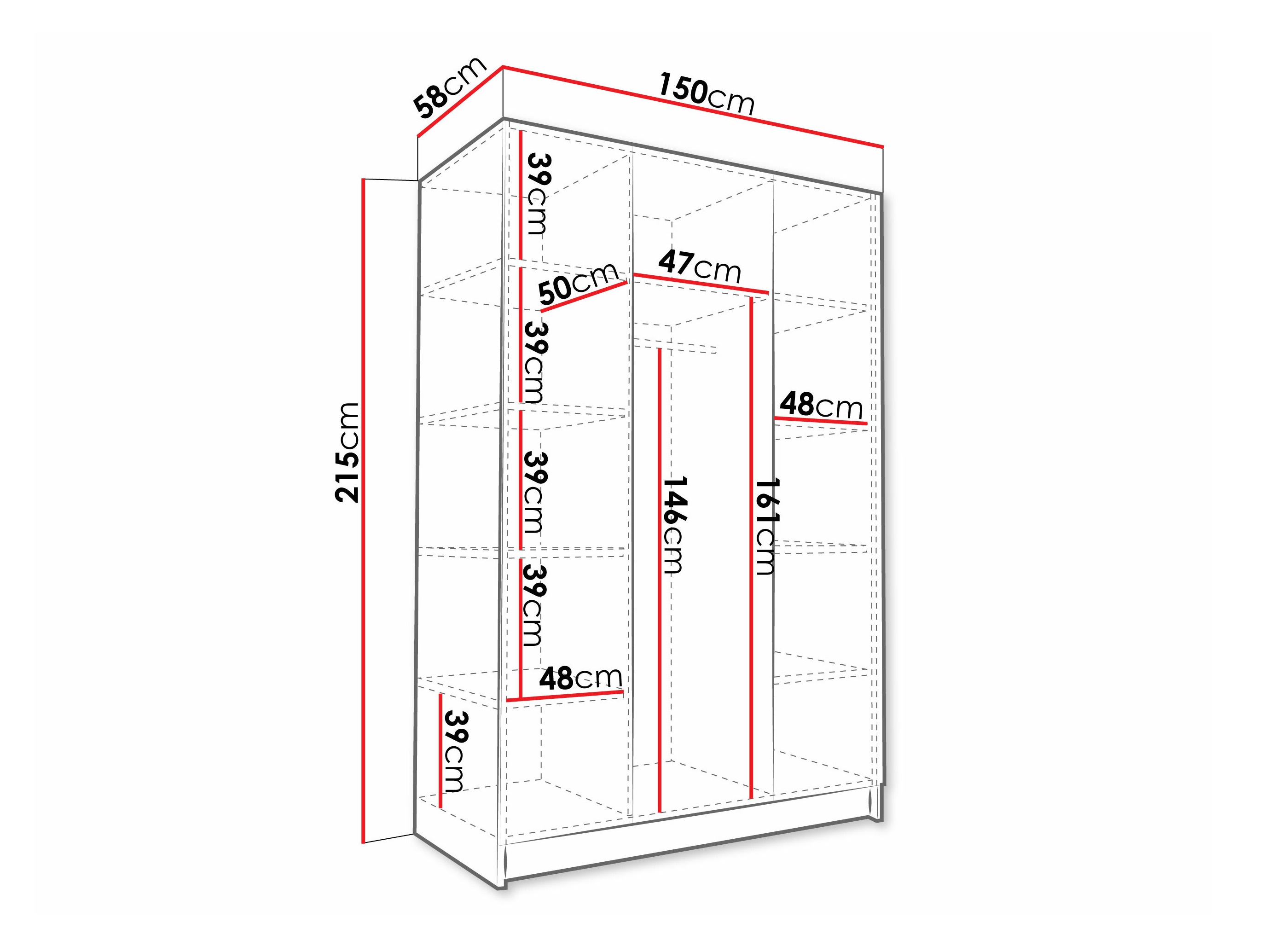 Spinta Closico Decoron I (Balta + Juoda)