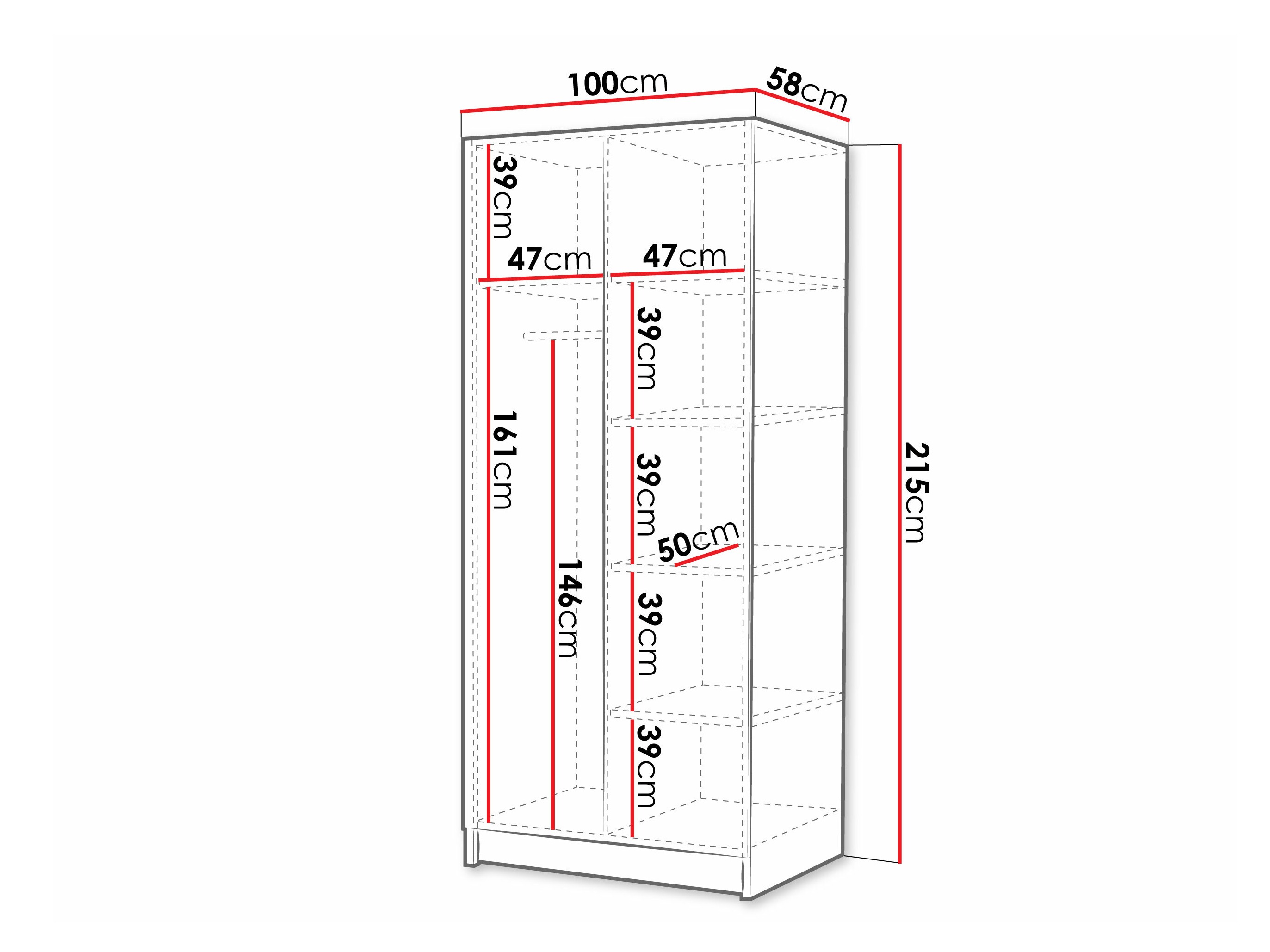 Spinta Closico Staton III (Balta + Juoda)