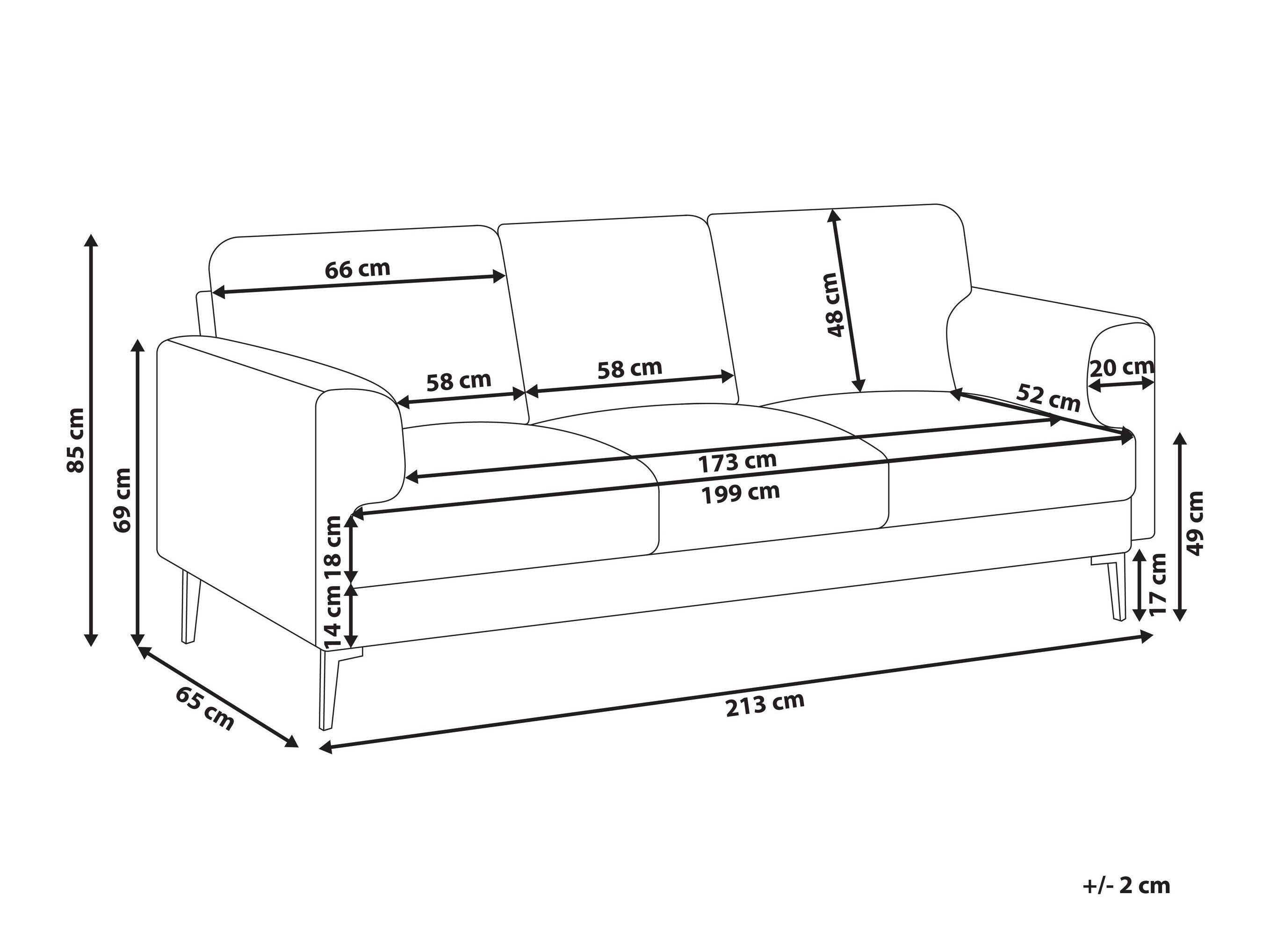 Sofa Catcavu 104 (Šviesi smėlinė)