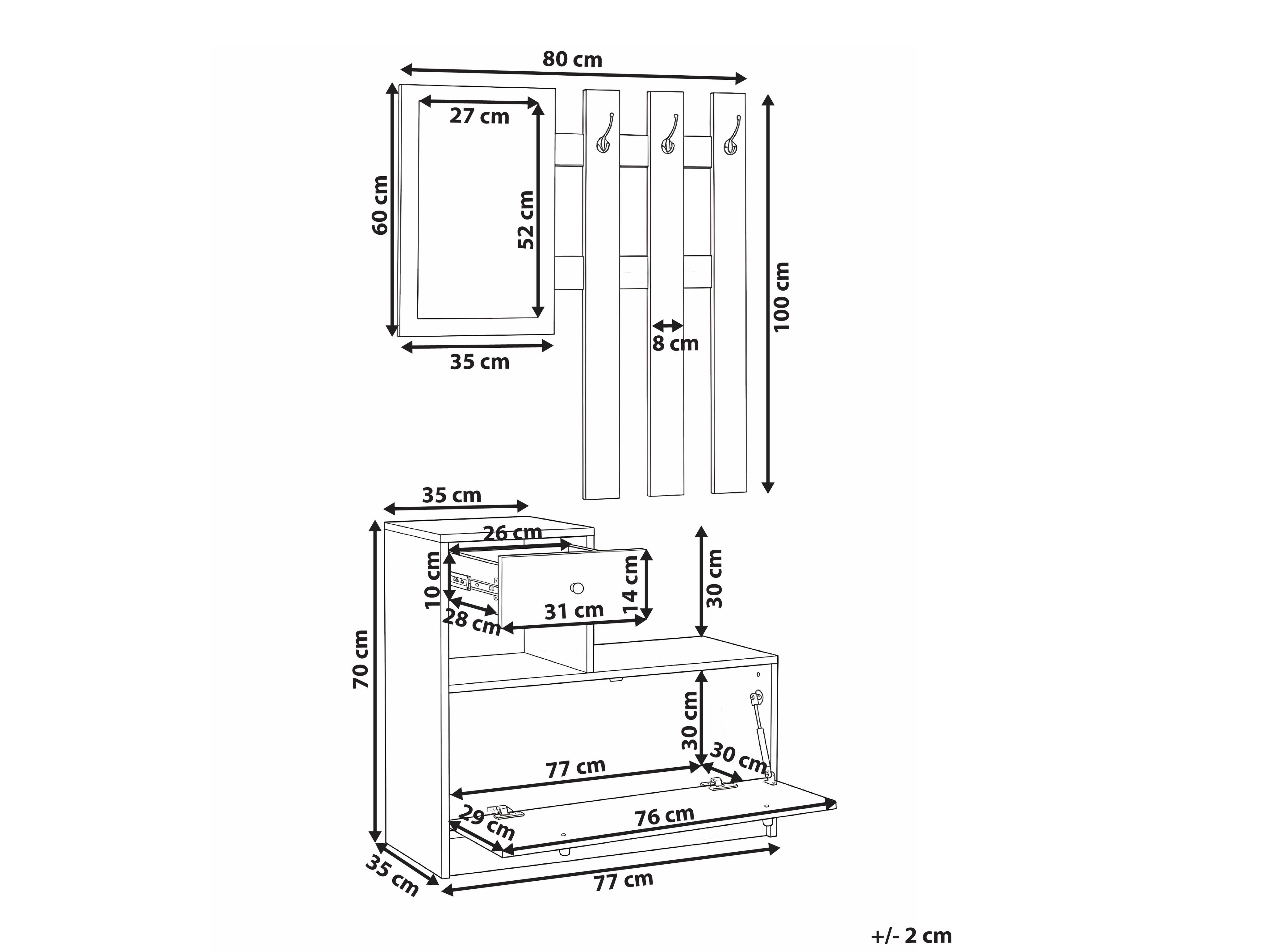 Prieškambario komplektas Berwyn 3183