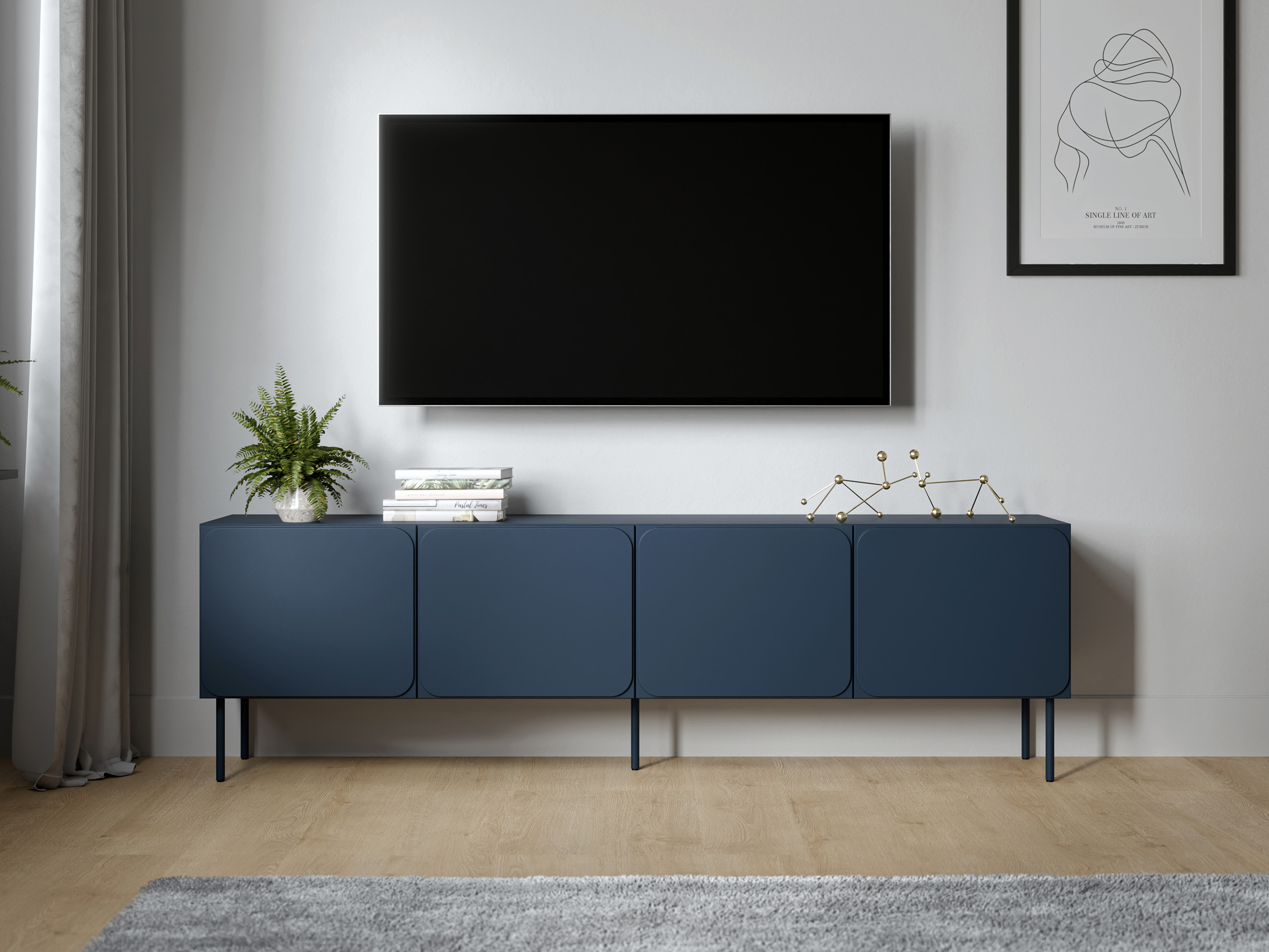 TV staliukas Fentore 101 (Indigo mėlyna)