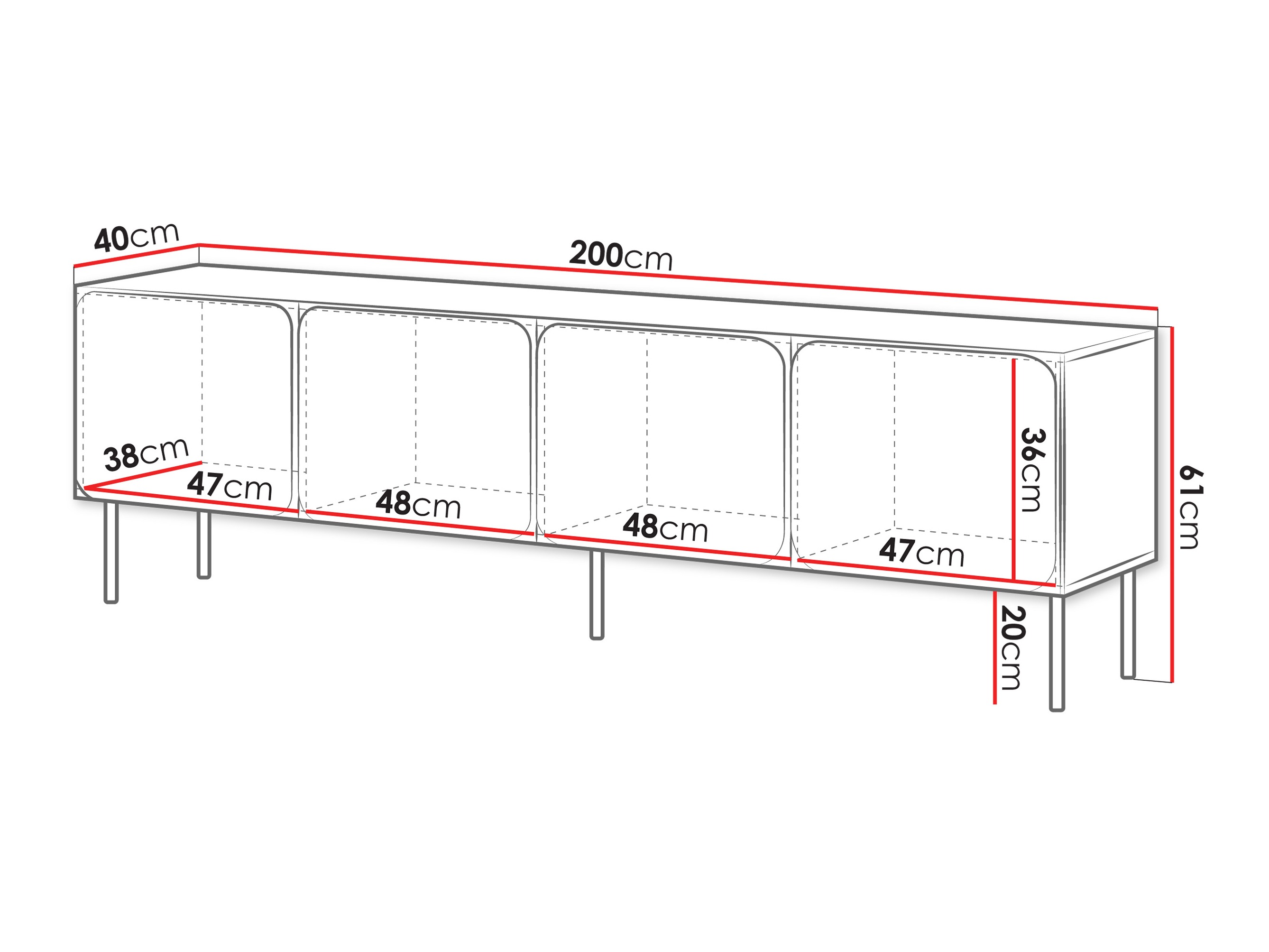 TV staliukas Fentore 101 (Kašmyras)