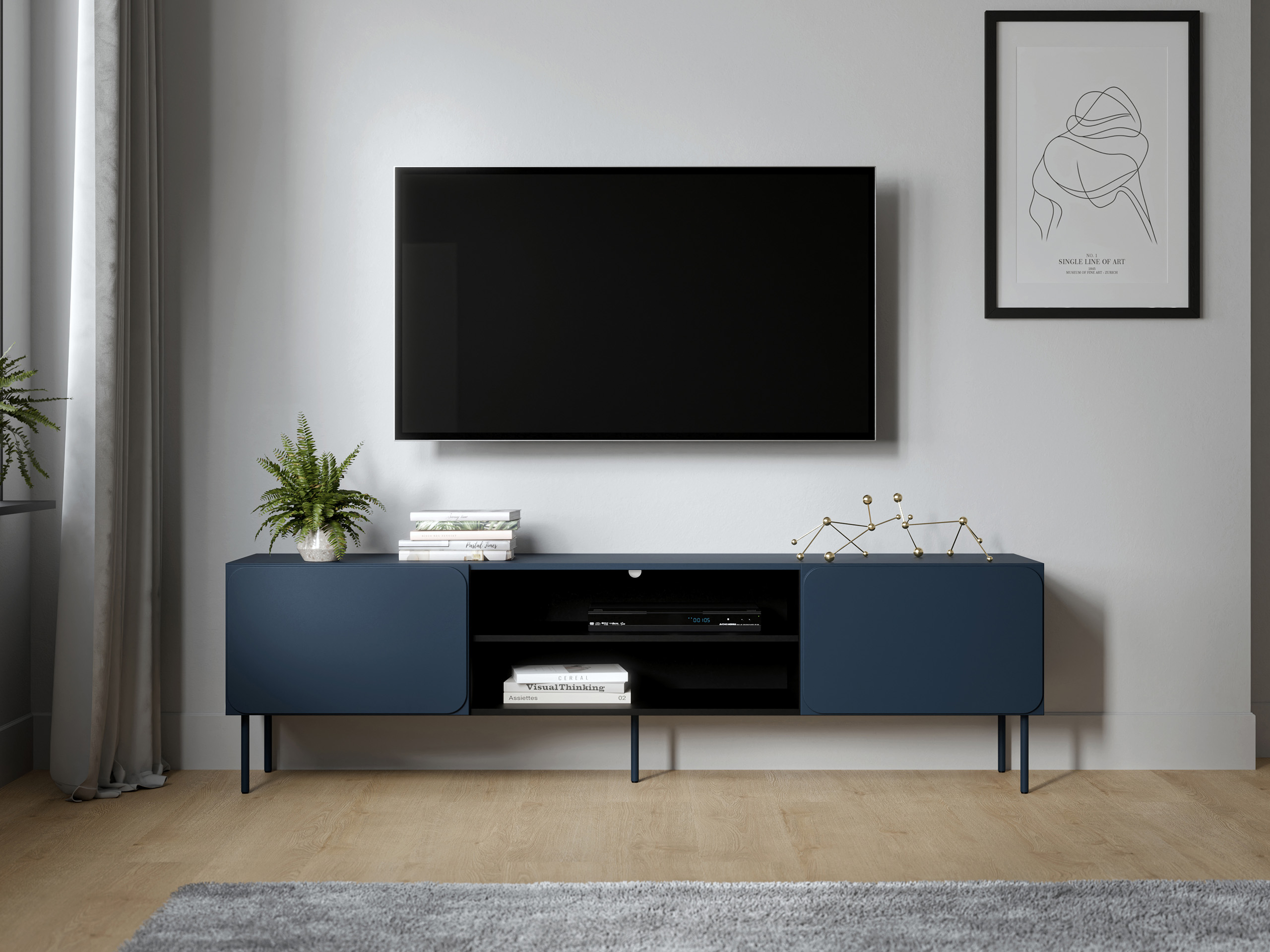 TV staliukas Fentore 102 (Indigo mėlyna)