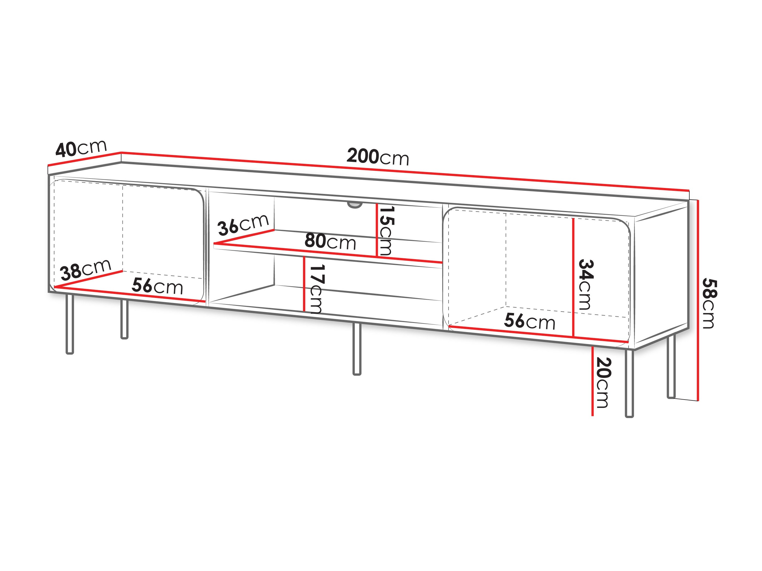 TV staliukas Fentore 102 (Kašmyras)